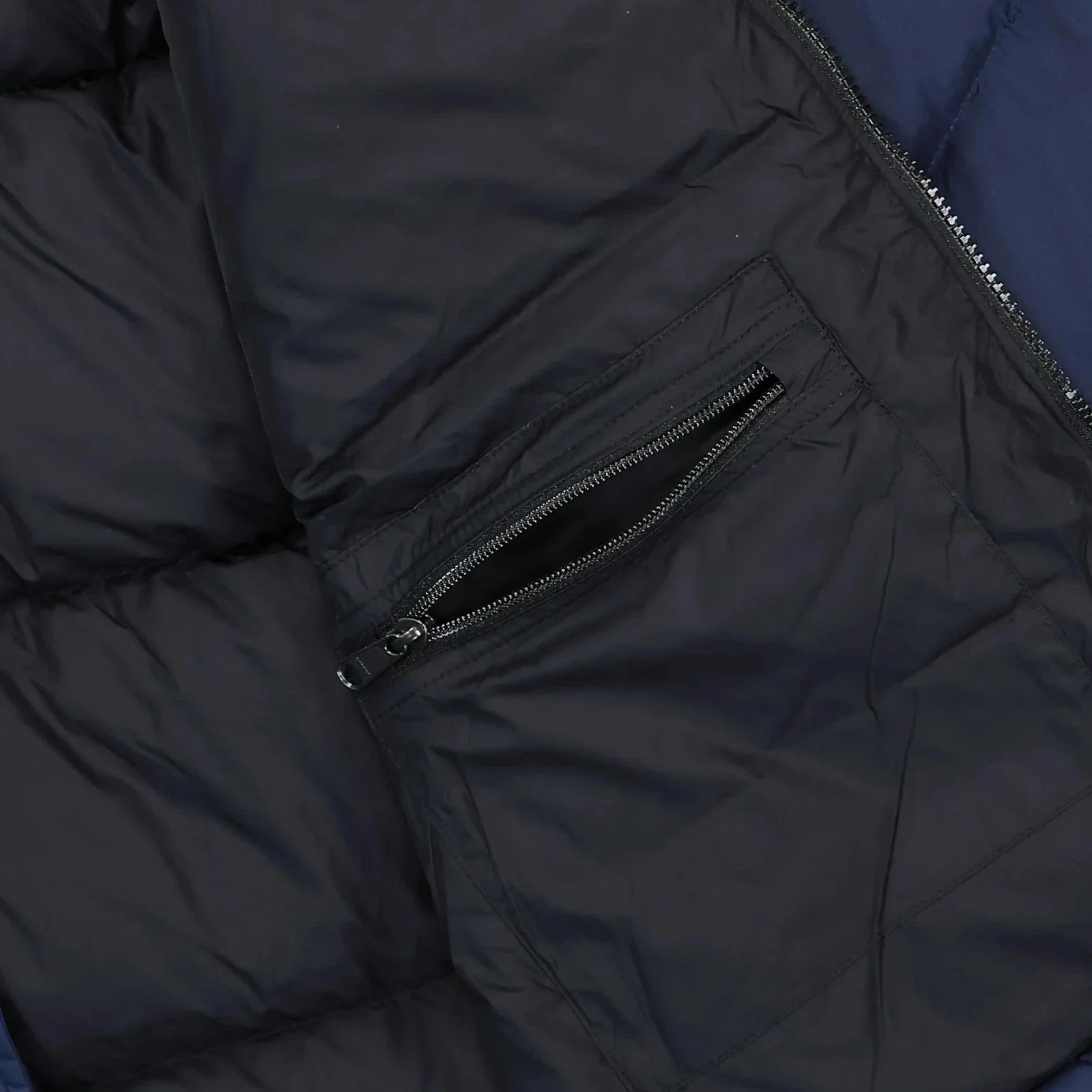 The North Face 1996 Retro Nuptse Puffer Jacket Men Navy Black Hooded DDR3118 - Image 5