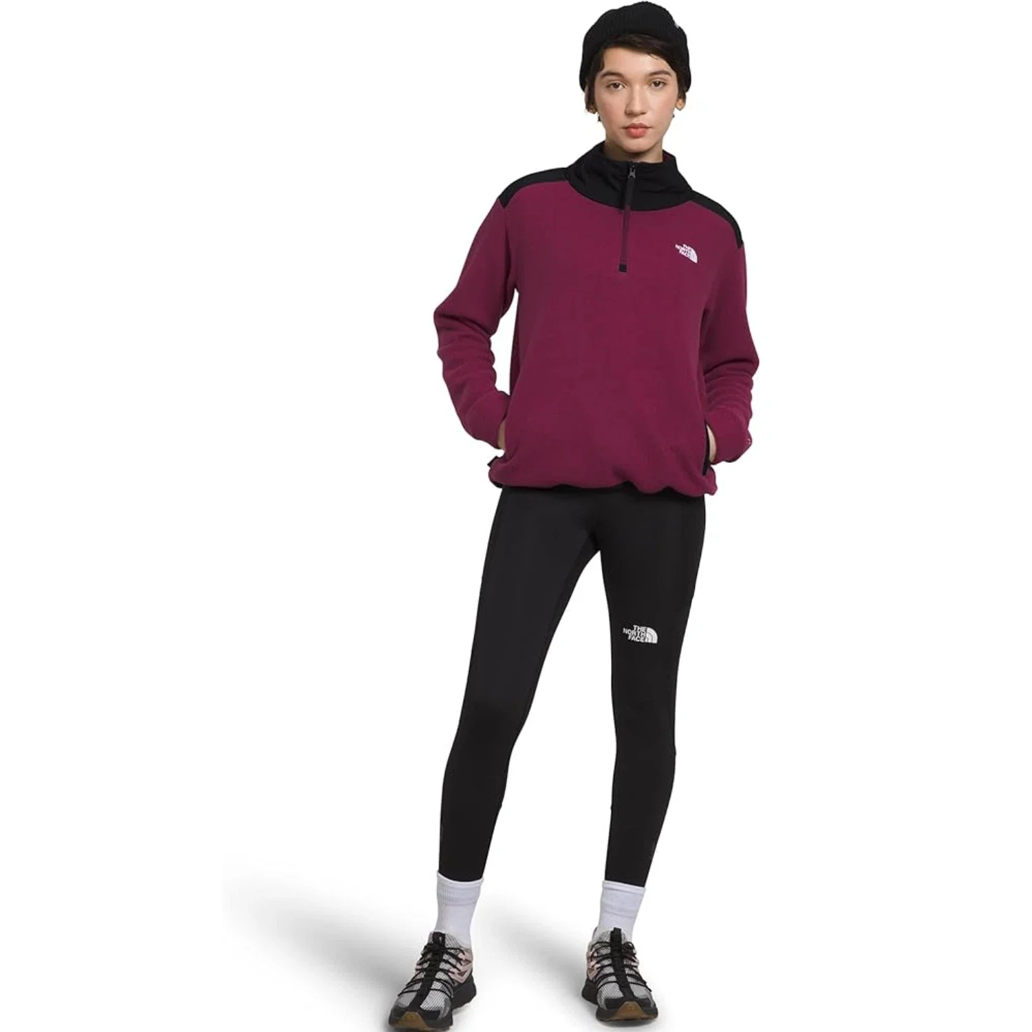 The North Face Alpine Polartec 0 Sweatshirt Women's Purple 1/4 Zip KFC495 - Image 2