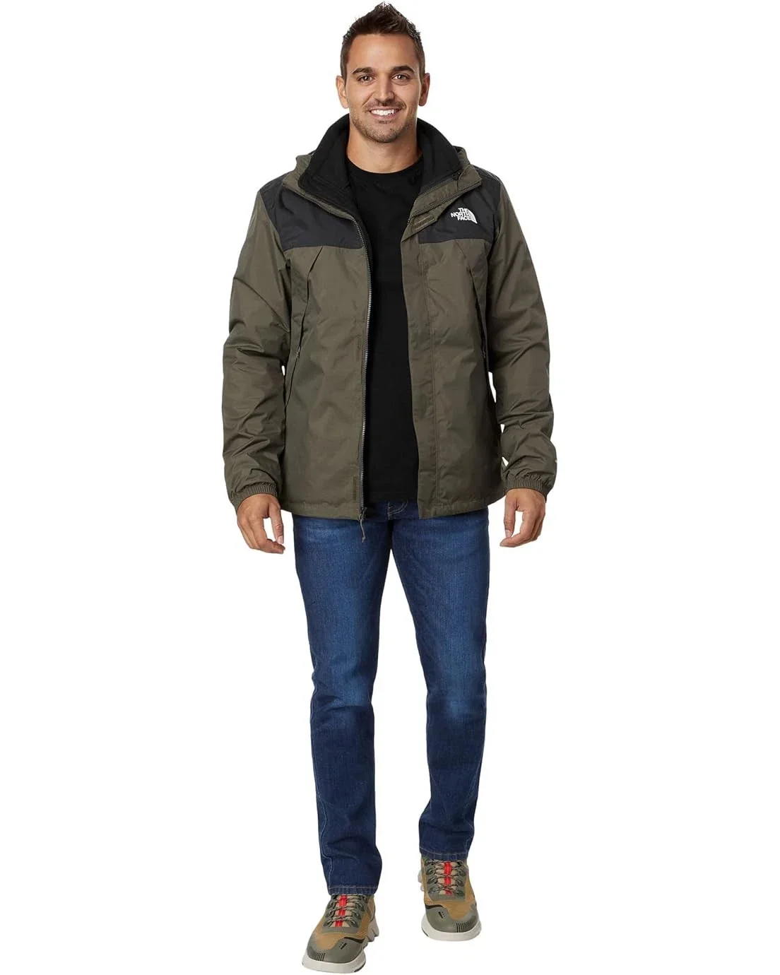 The North Face Antora Triclimate Jacket Mens Green Waterproof Full Zip DDR3 9 - Image 2