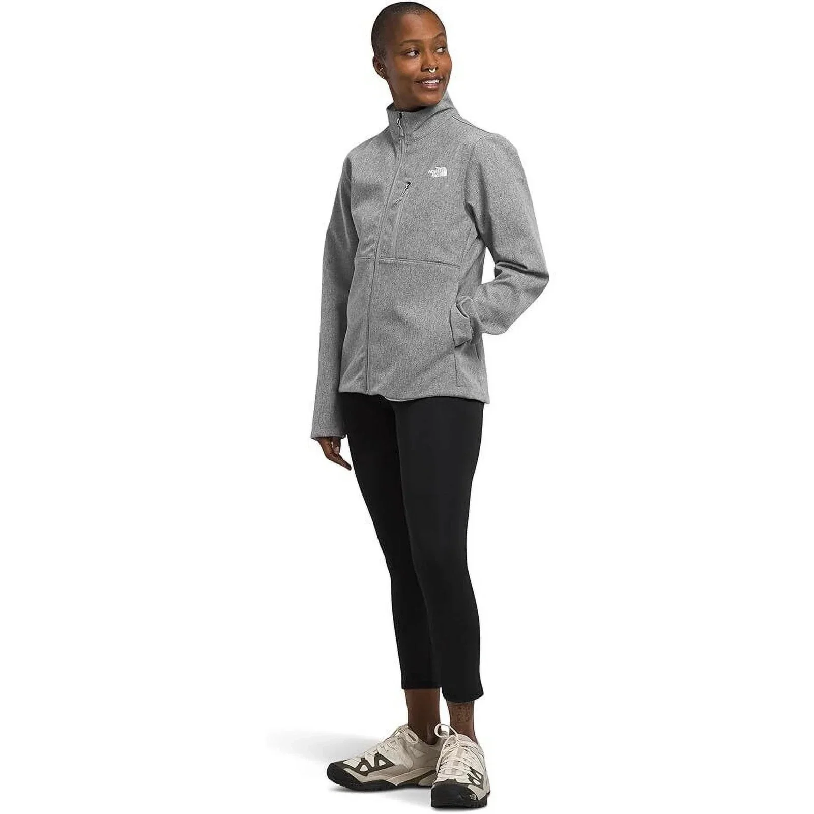 The North Face Apex Bionic 3 Jacket Womens Gray Mock Neck Full Zip KFC408 - Image 6