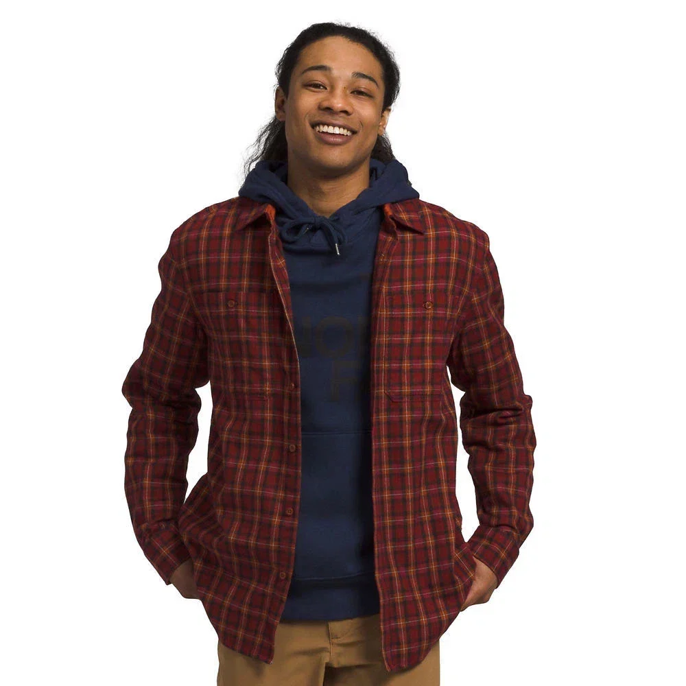 The North Face Arroyo Shirt Men Red Plaid Flannel Long Sleeve Button-Up KFC321 - Image 5