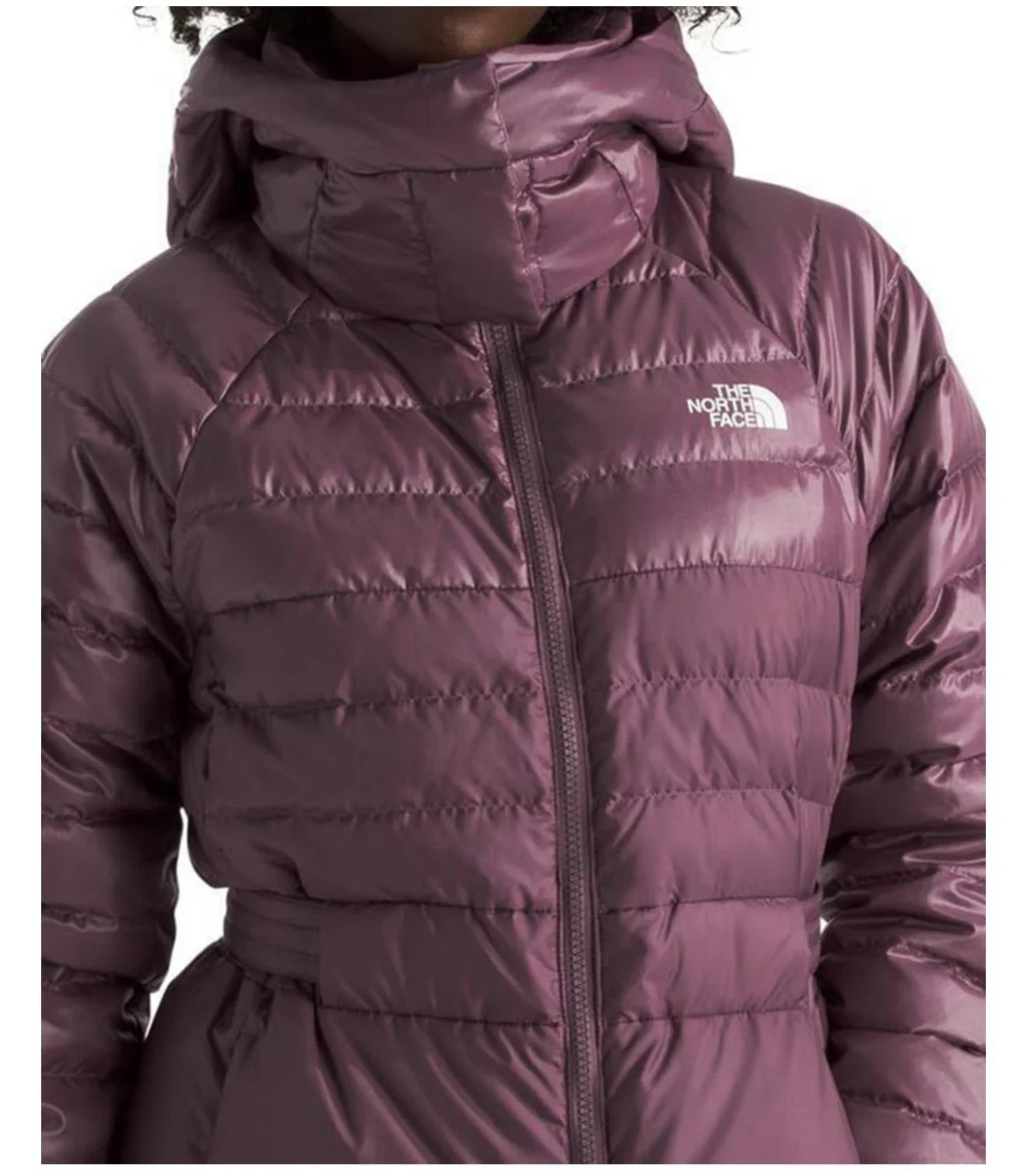 The North Face Metropolis Jacket Womens Purple 600 Down Full Zip Parka DDR3111 - Image 3