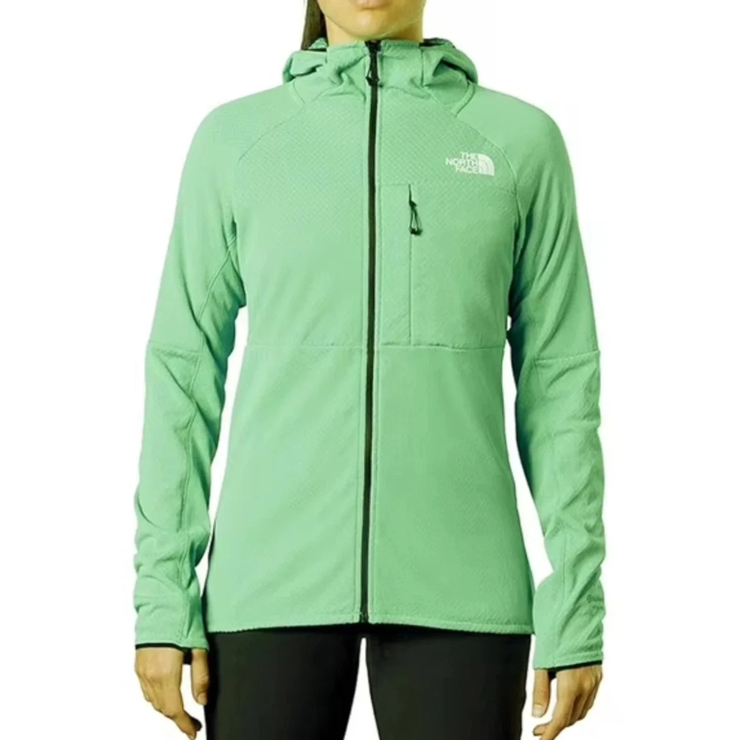 The North Face Summit Series FutureFleece Hoodie Women Green Full-Zip KFC612 - Image 5