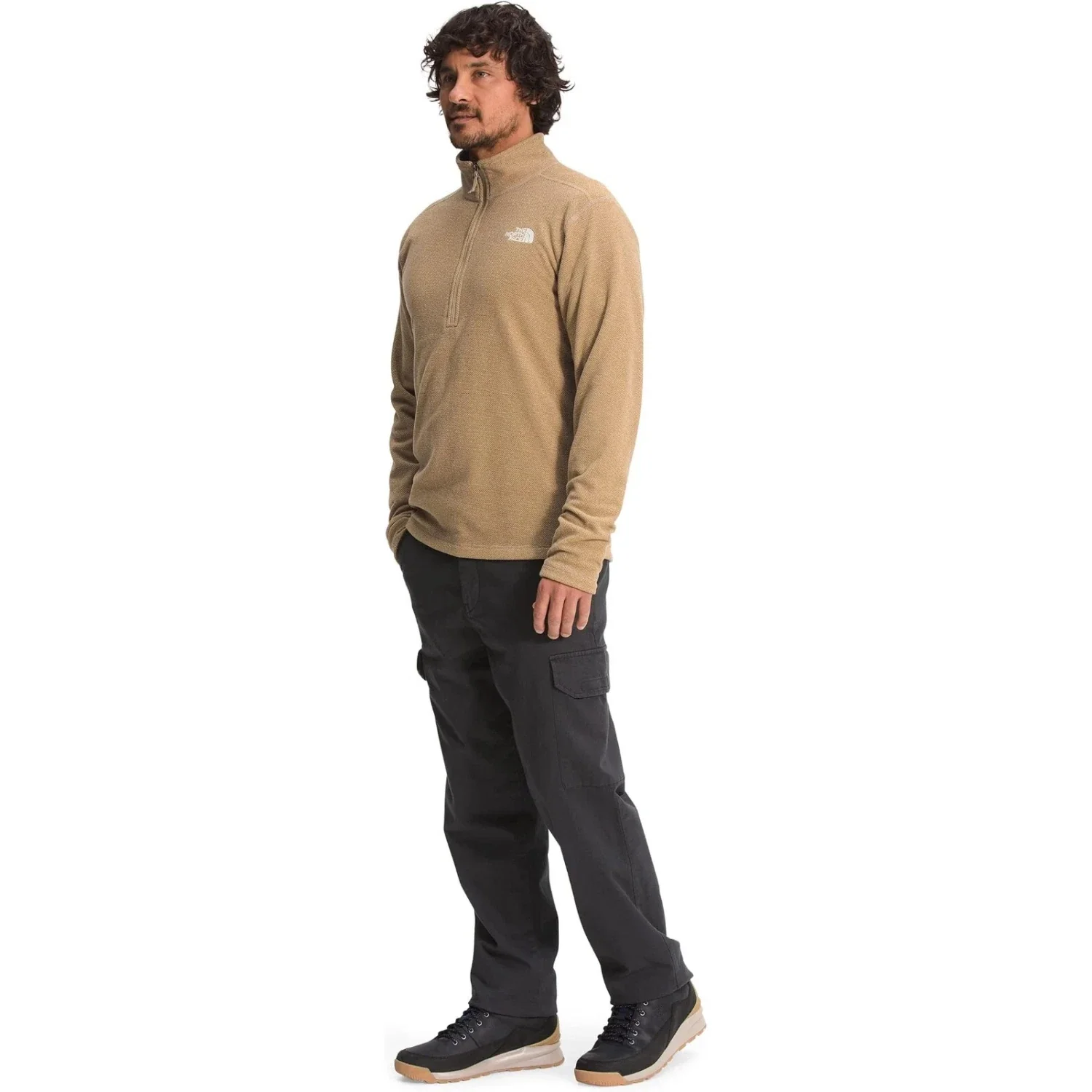 The North Face Textured Cap Rock NF0A3YR12FJ Sweatshirt Men's Beige KFC342 - Image 6