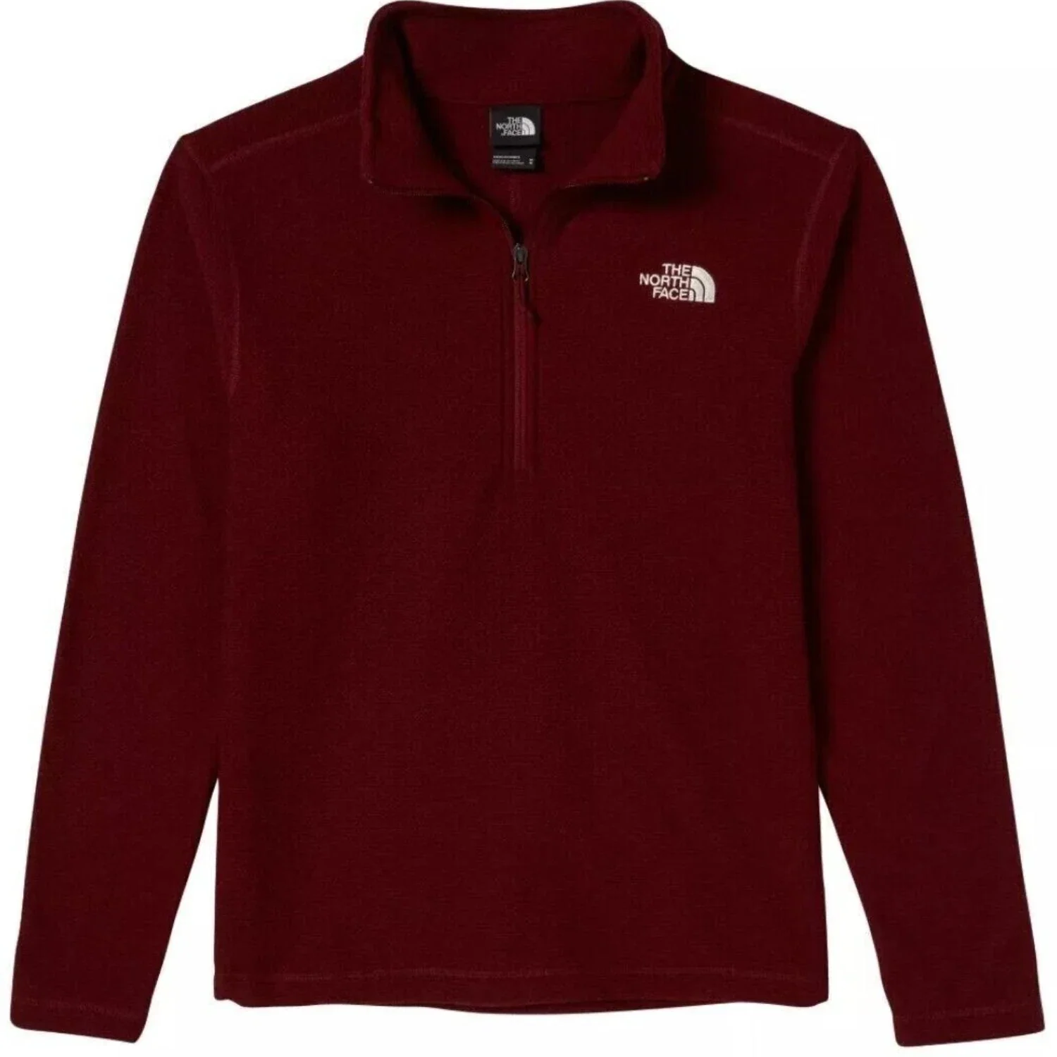 The North Face Textured Cap Rock Sweatshirt Mens Red Fleece 1/4 Zip KFC497