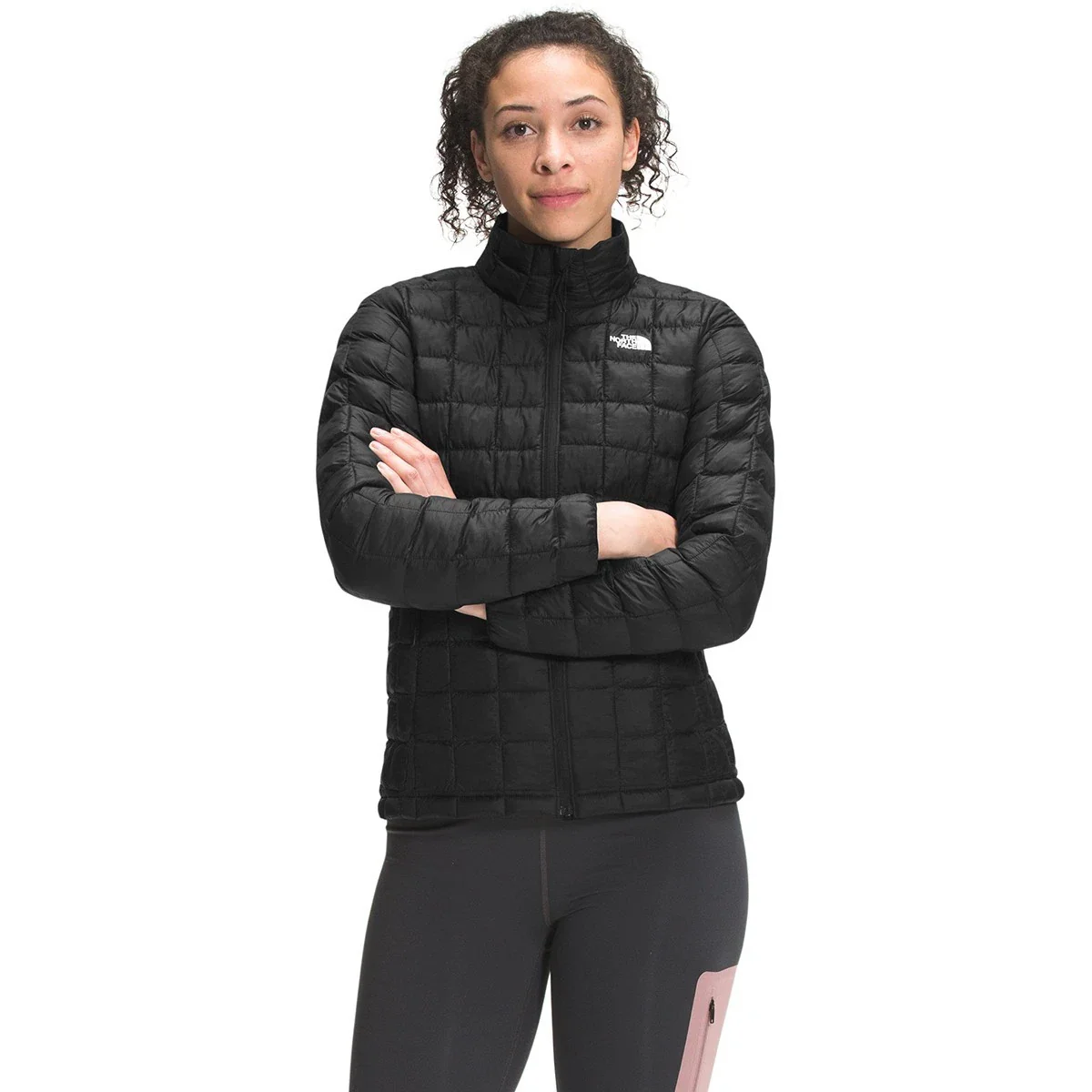 The North Face ThermoBall Eco Jacket Womens Black Long Sleeve Full Zip JZZ310 - Image 2
