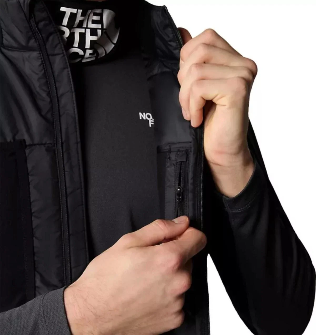 The North Face Winter Warm Pro Vest Men Black Chest Pocket Full Zip JZZ267 - Image 6