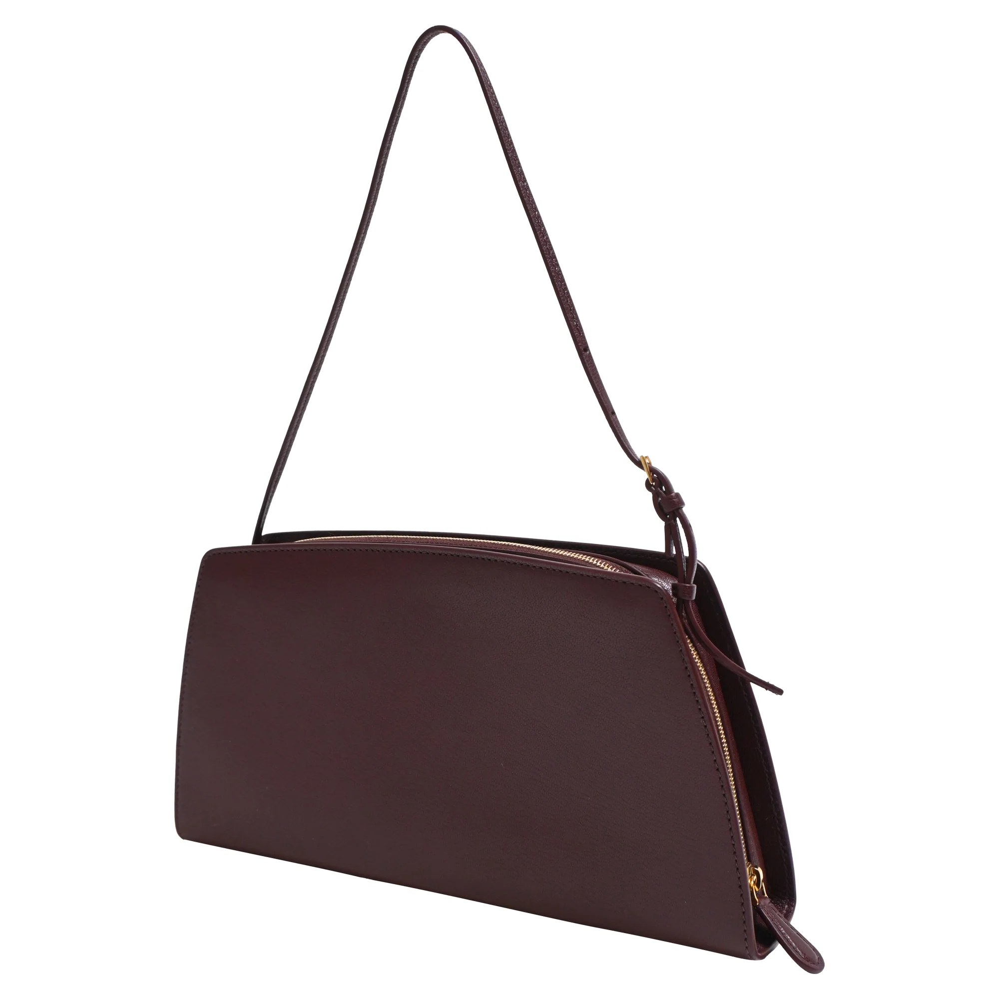 The Row Dalia Baguette Shoulder Bag in Burgundy Goat Leather - Image 3