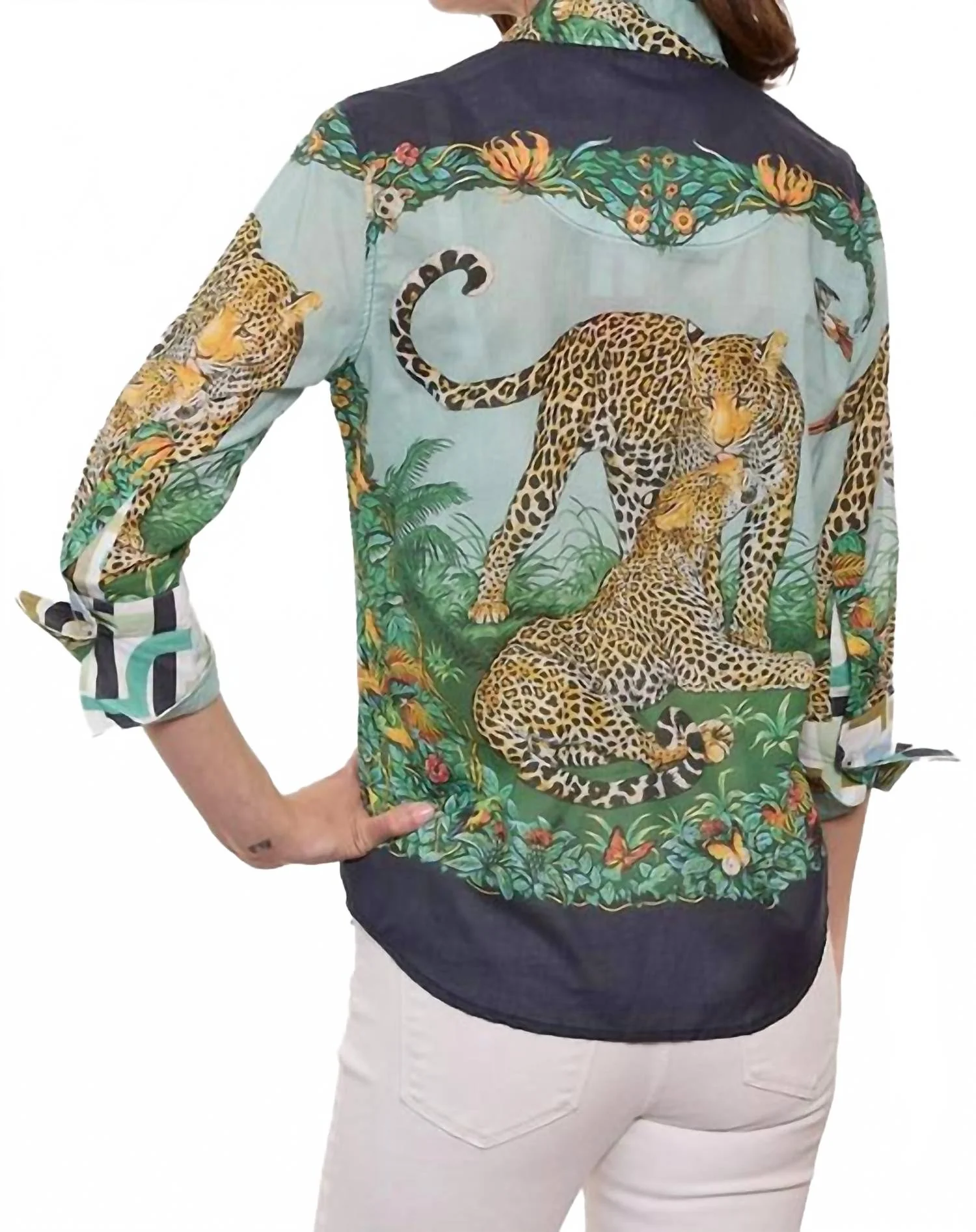 Three Quarter Sleeves Rome Shirt In Safari Print - Image 2