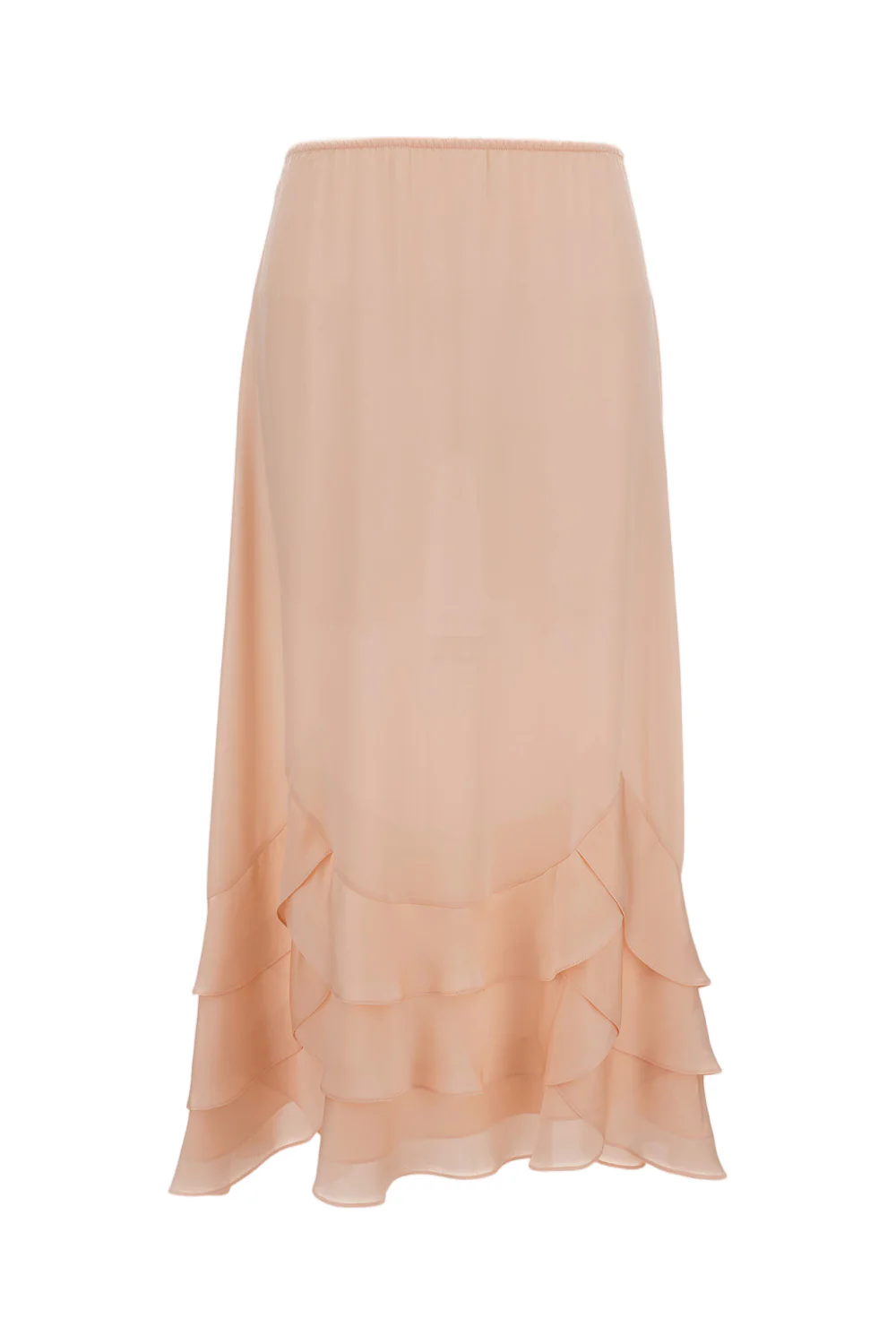 Tiered Scalloped Hem Skirt