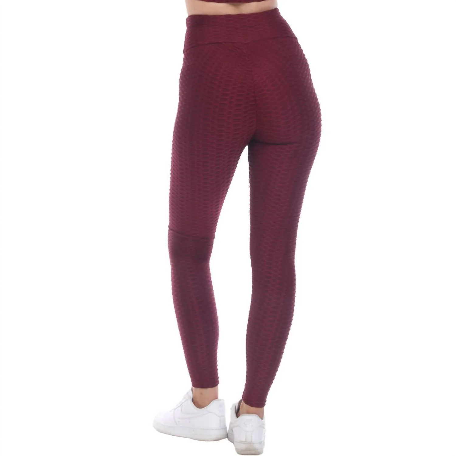 Tiktok Butt Lifting And Defining Leggings In Burgundy - Image 2