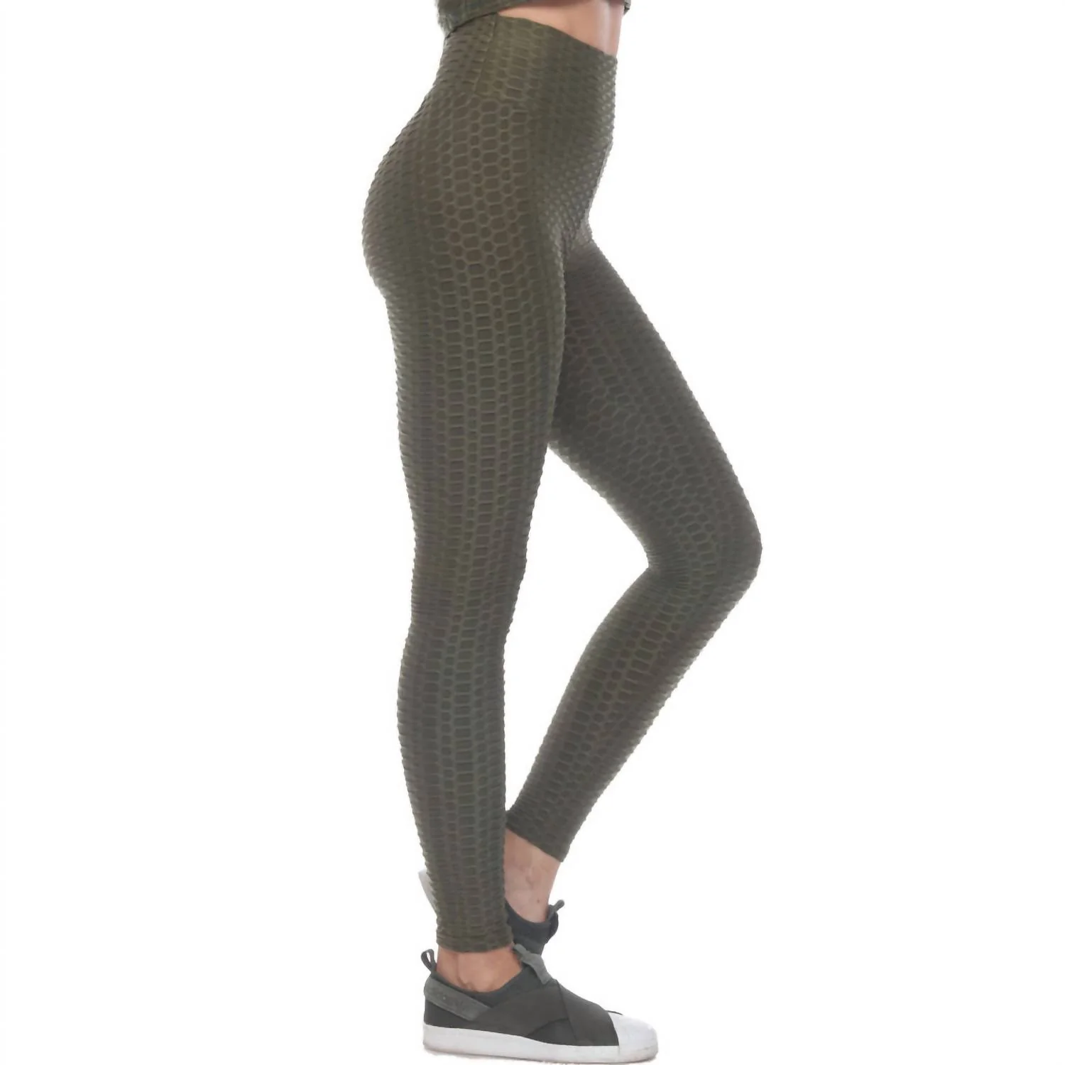 Tiktok Butt Lifting And Defining Leggings In Olive - Image 3