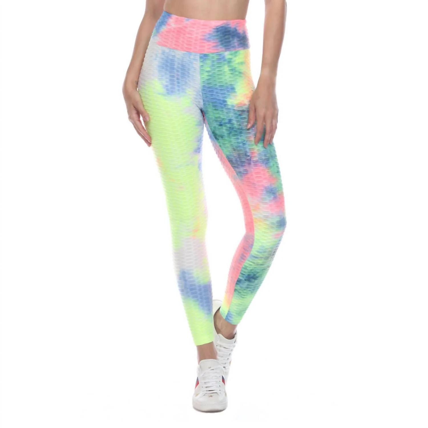Tiktok Tiedye Leggings In Rainbow - Image 3
