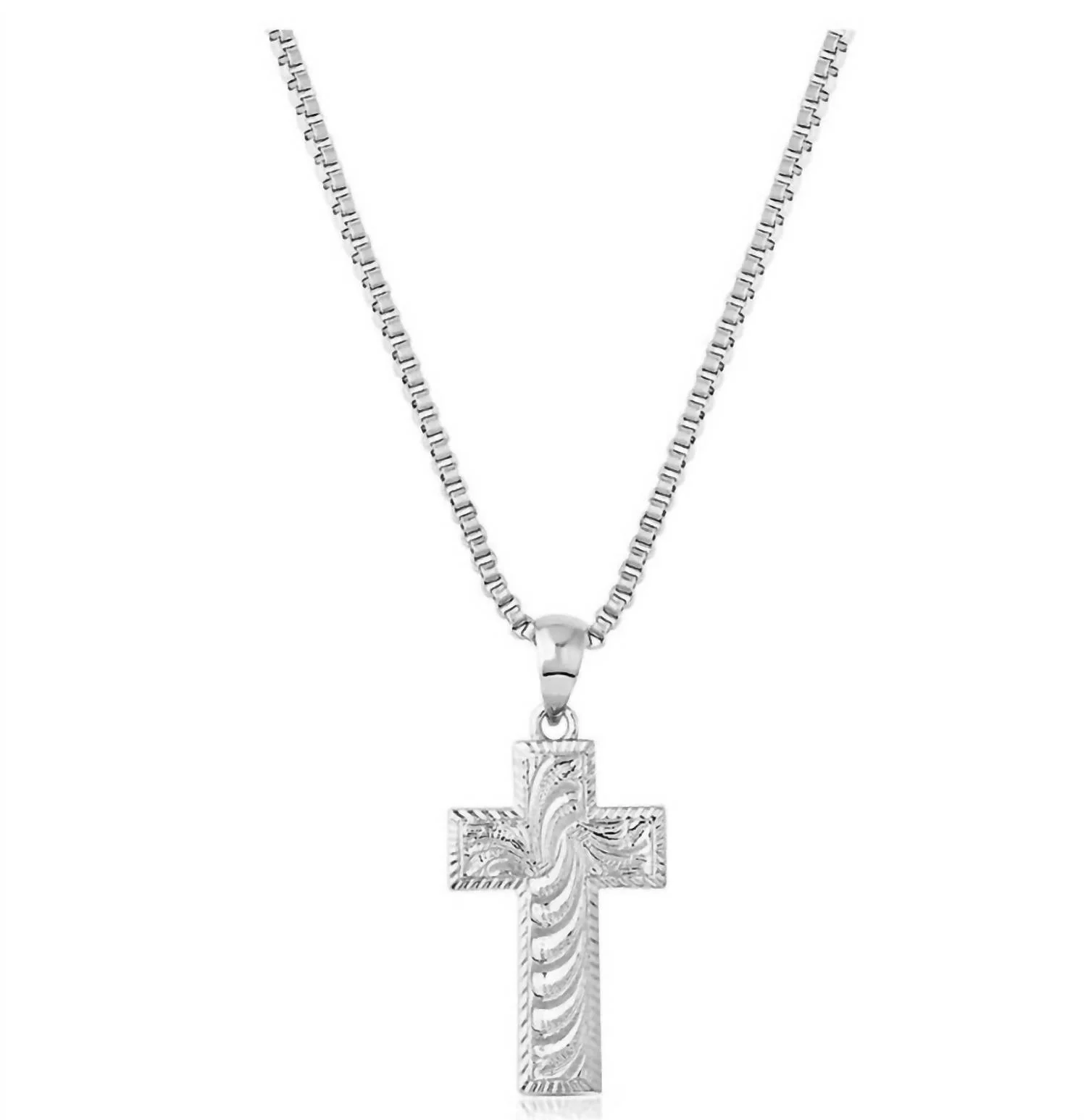 Timeless Devotion Cross Necklace In Silver - Image 4
