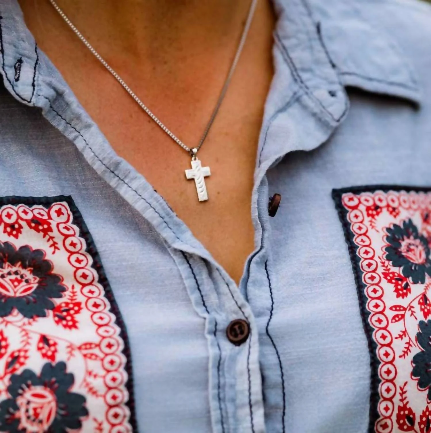 Timeless Devotion Cross Necklace In Silver - Image 5