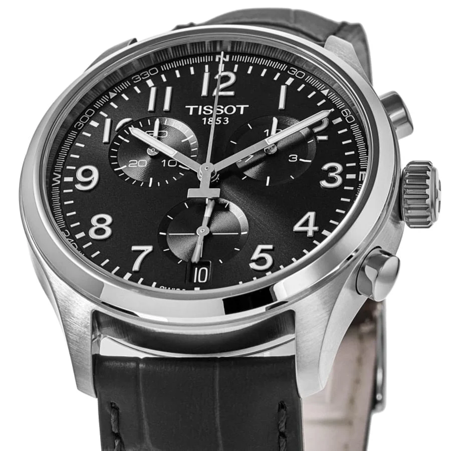 Tissot Chrono L 42mm Black Dial Leather Strap Men's Watch T116.417.16.052.00 - Image 2