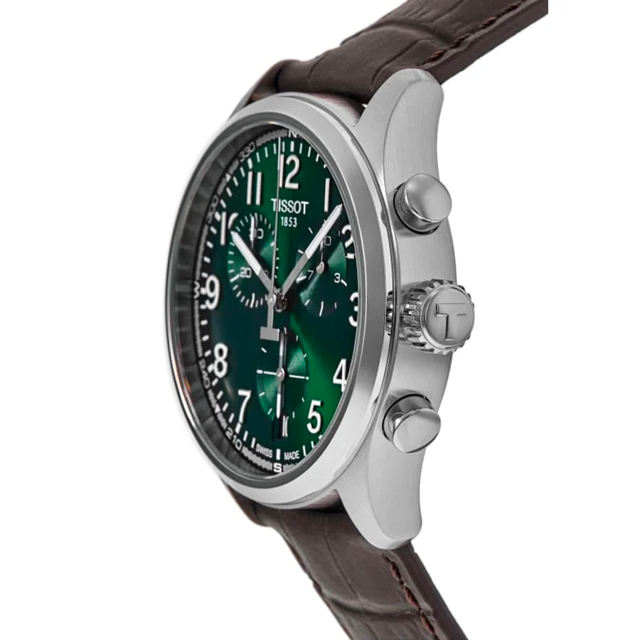 Tissot Chrono L 42mm Green Dial Leather Strap Men's Watch T116.417.16.092.00 - Image 3