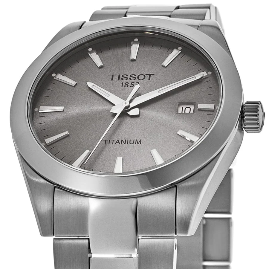 Tissot Gentleman Quartz Grey Dial Titanium Men's Watch T127.410.44.081.00 - Image 2