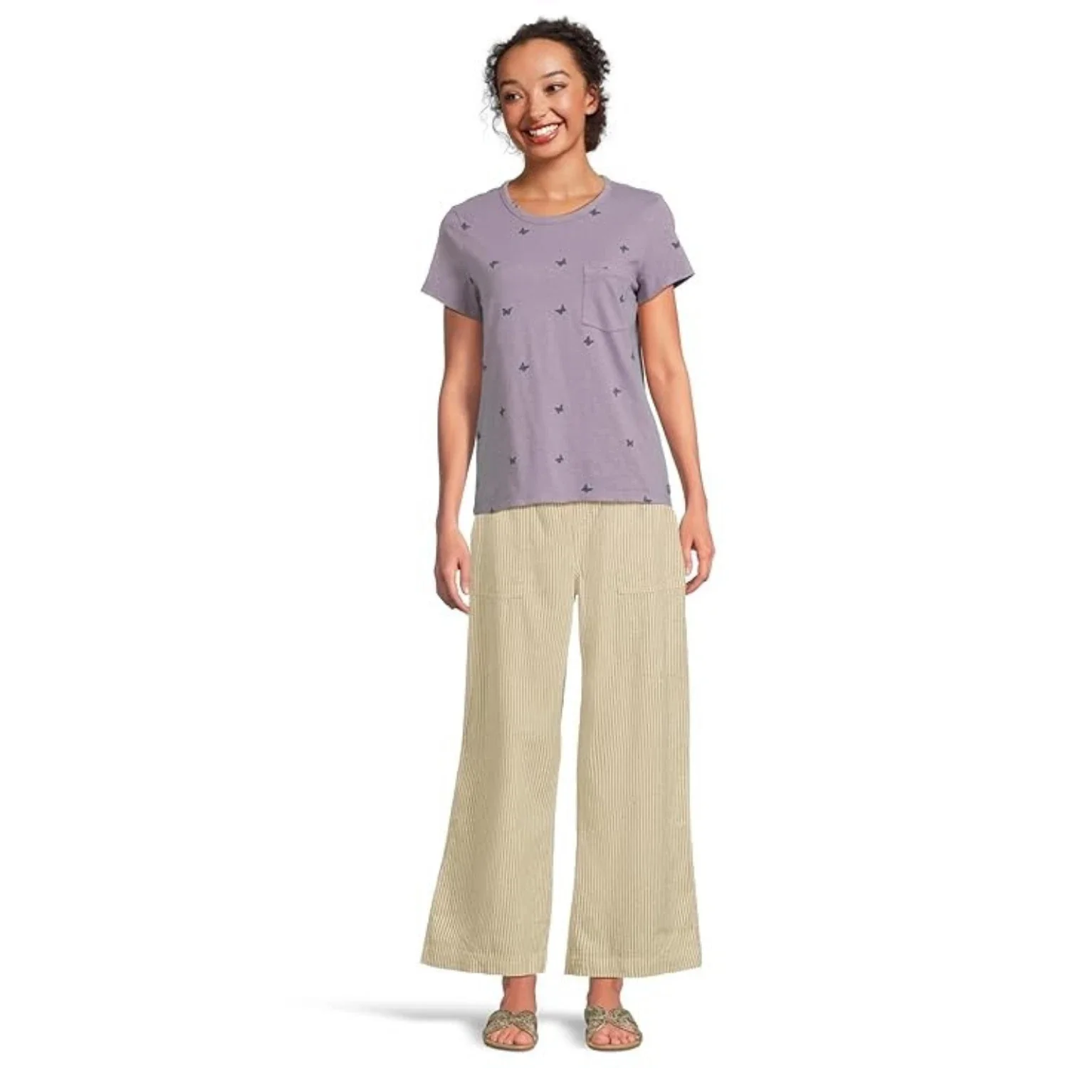 Toad&Co Primo T-Shirt Womens Aster Butterfly Print 100% Organic Cotton DDR 47 - Image 4