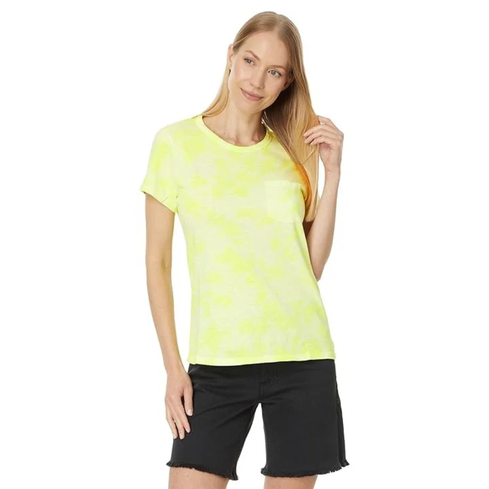 Toad&Co Primo T-Shirt Womens Limeade Tie Dye Short Sleeve Pullover DDR2423 - Image 3