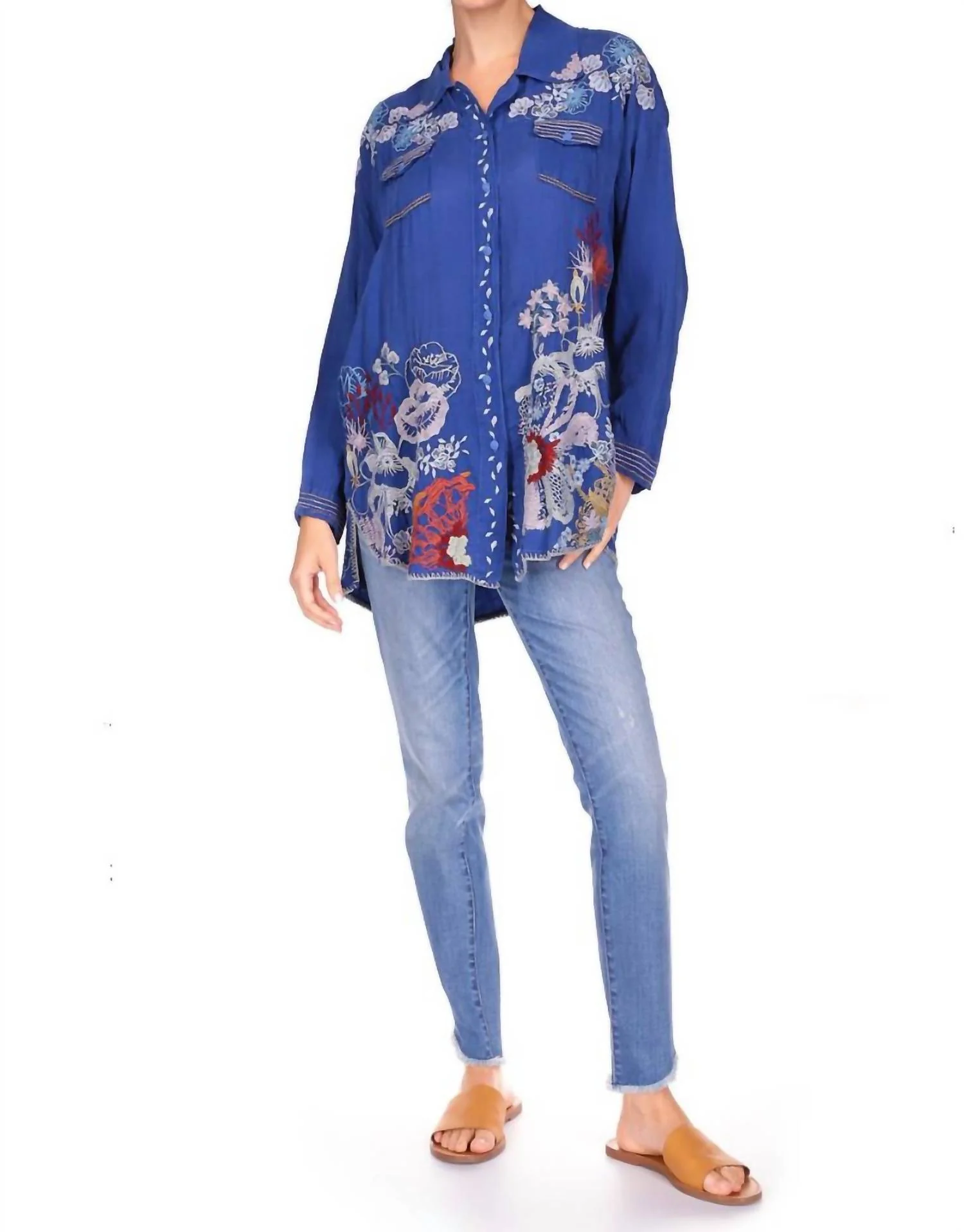 Tocayu Tunic Top In Sailor Blue