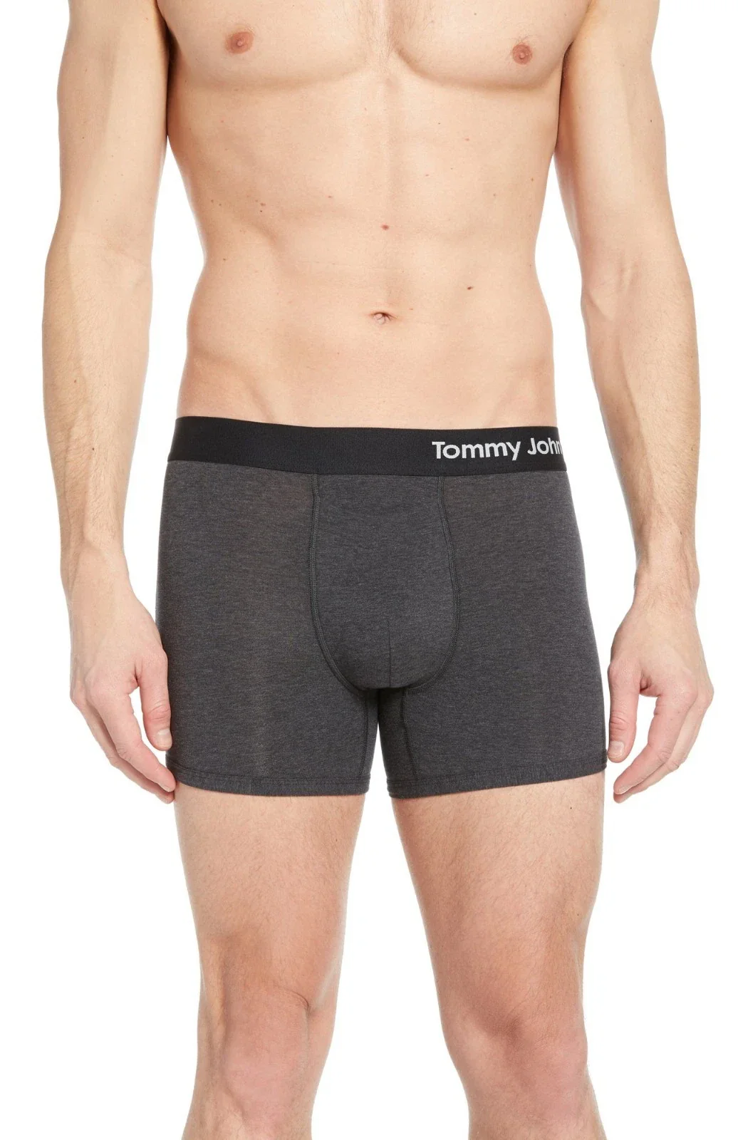 Tommy John Cool Cotton Underwear Mens Charcoal Heather Boxer Brief DDR2833