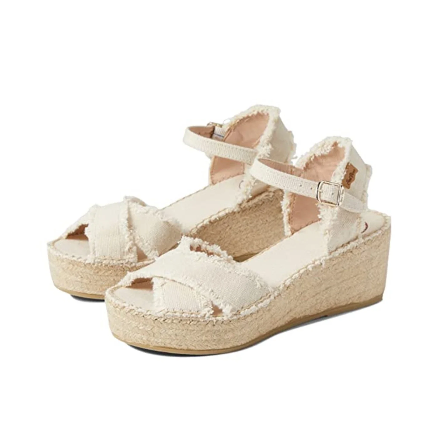 Toni Pons Irina Sandal Womens Ivory Ankle Strap Wedge Heel Espadrille HTAT1283 - Image 4