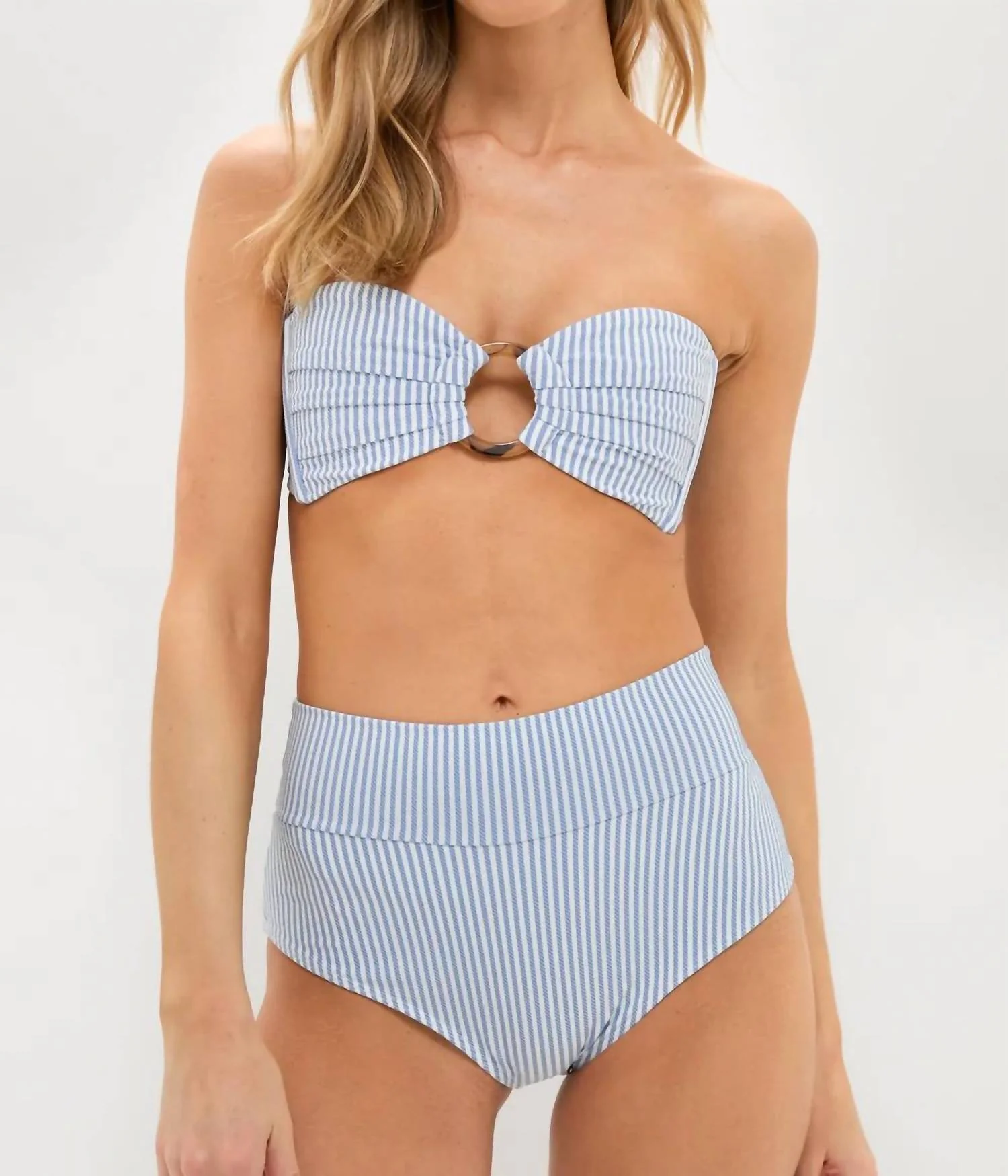 Tori Ties Bikini Top In Blue - Image 2