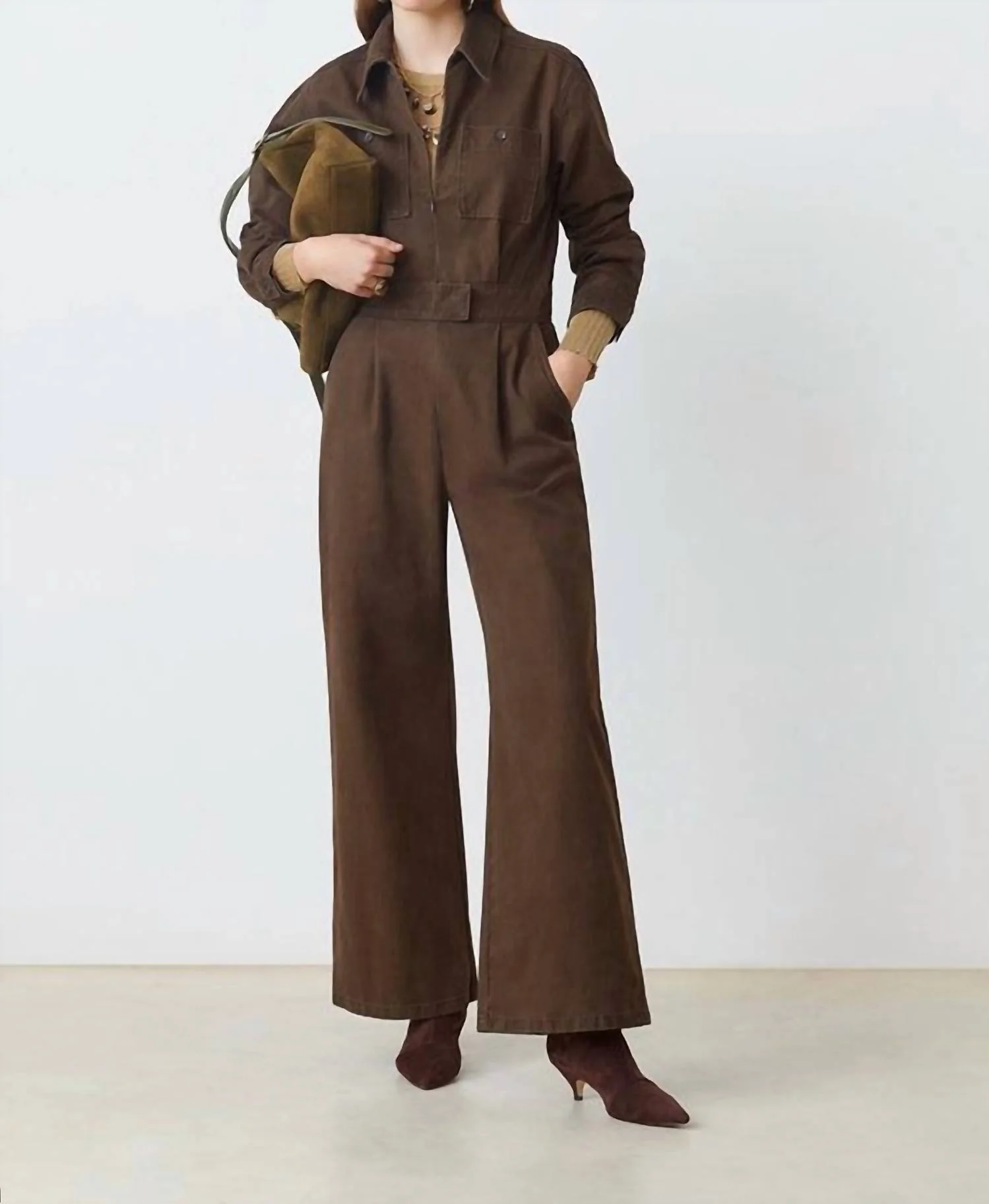 Torino Jumpsuit In Chocolate