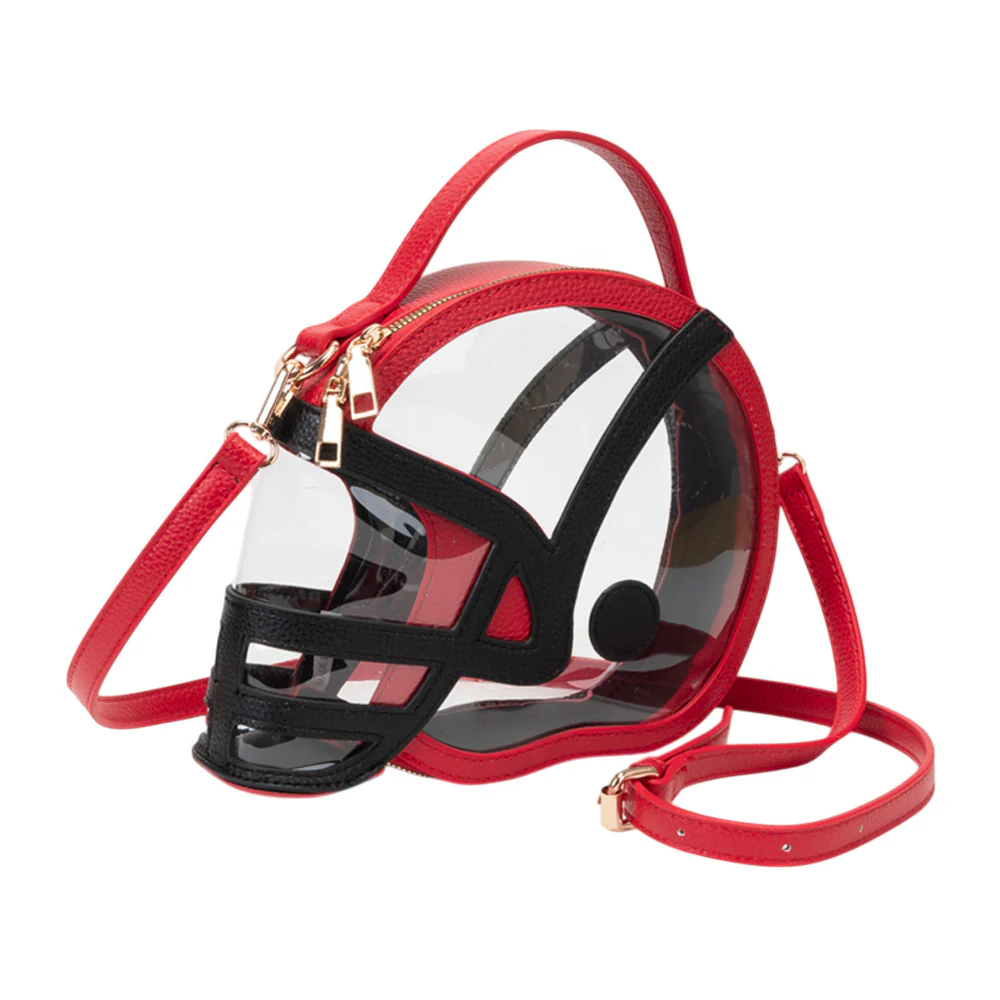 Transparent Gameday Football Helmet Shaped Crossbody Hand Bag - Image 2