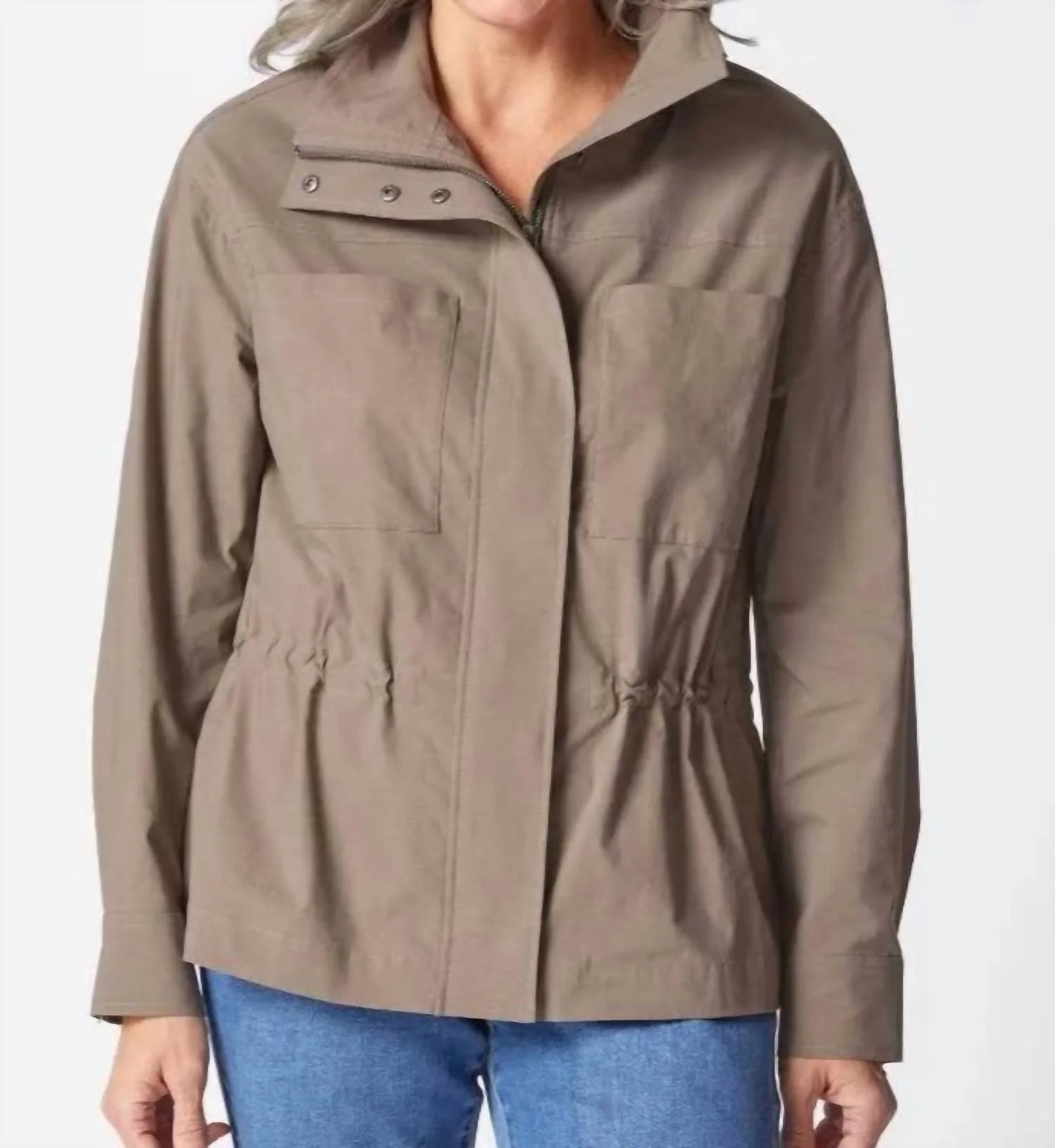 Travel Tech Utility Jacket In Truffle