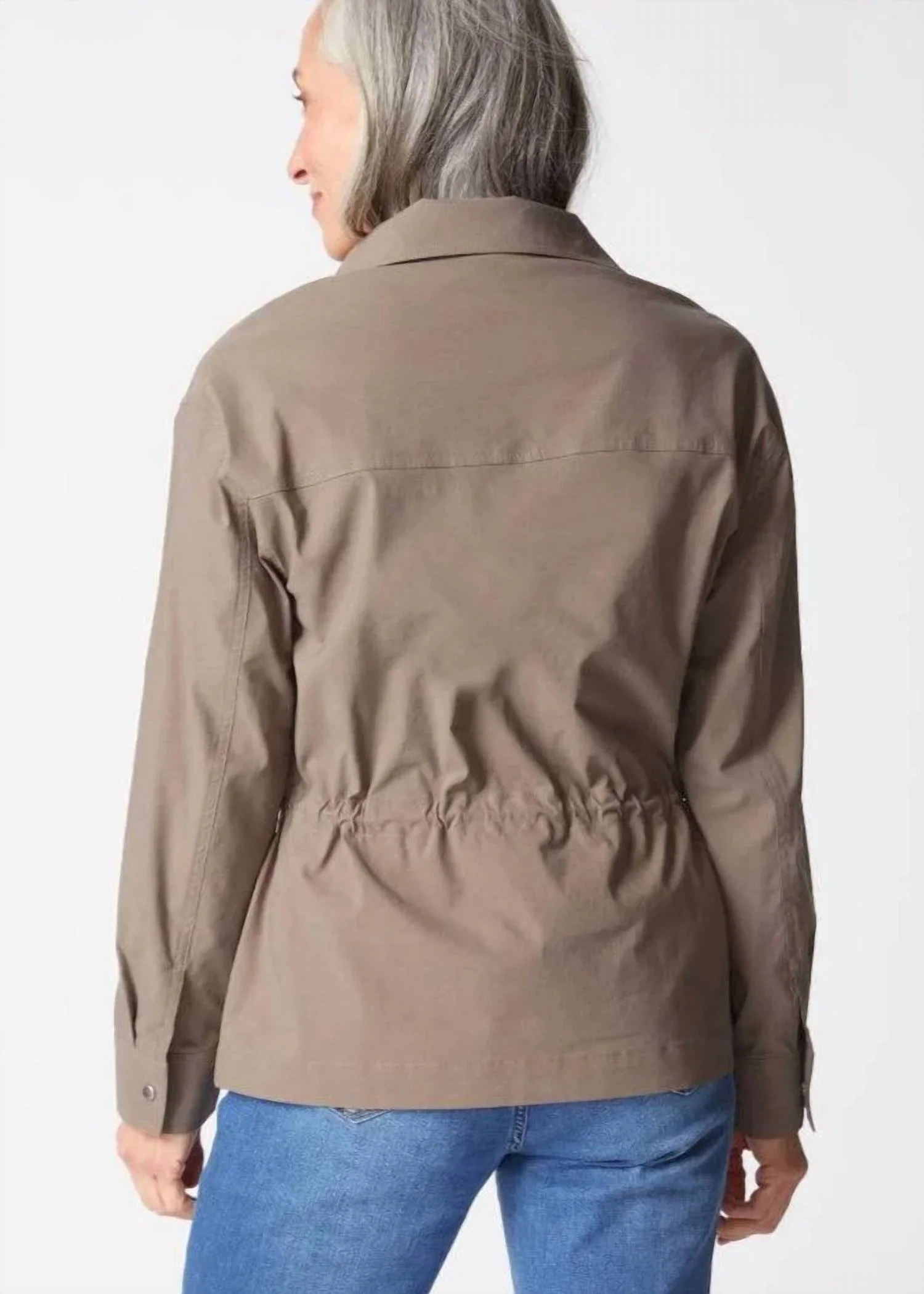 Travel Tech Utility Jacket In Truffle - Image 2