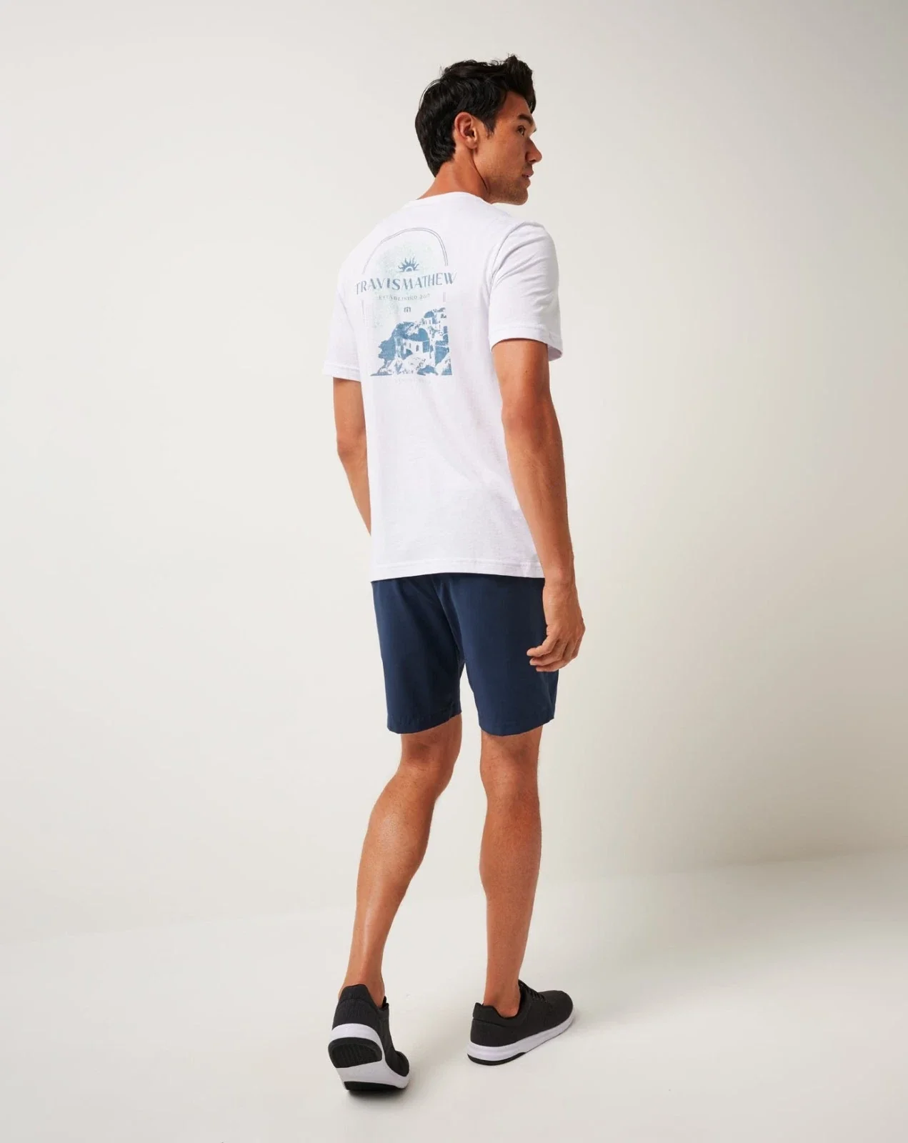Travis Mathew Acropolis T-Shirt Mens White Graphic Print Short Sleeve DSGL1 0 - Image 5
