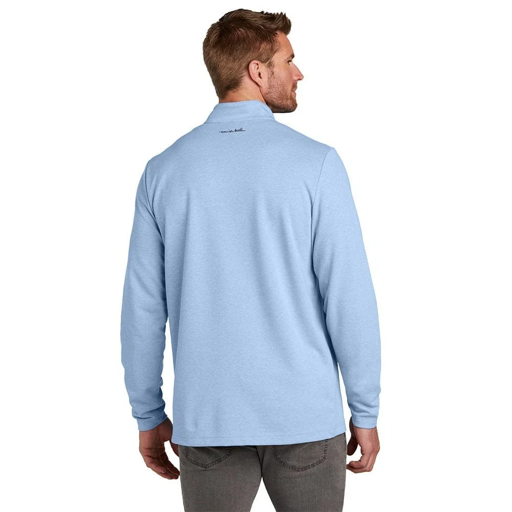 Travis Mathew Coveside Top Men's Light Blue Heather 1/4-Zip Active DDR2910 - Image 5