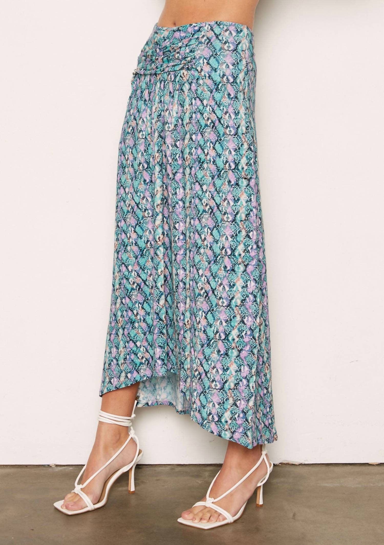 Trina Skirt In Spring Snake - Image 2
