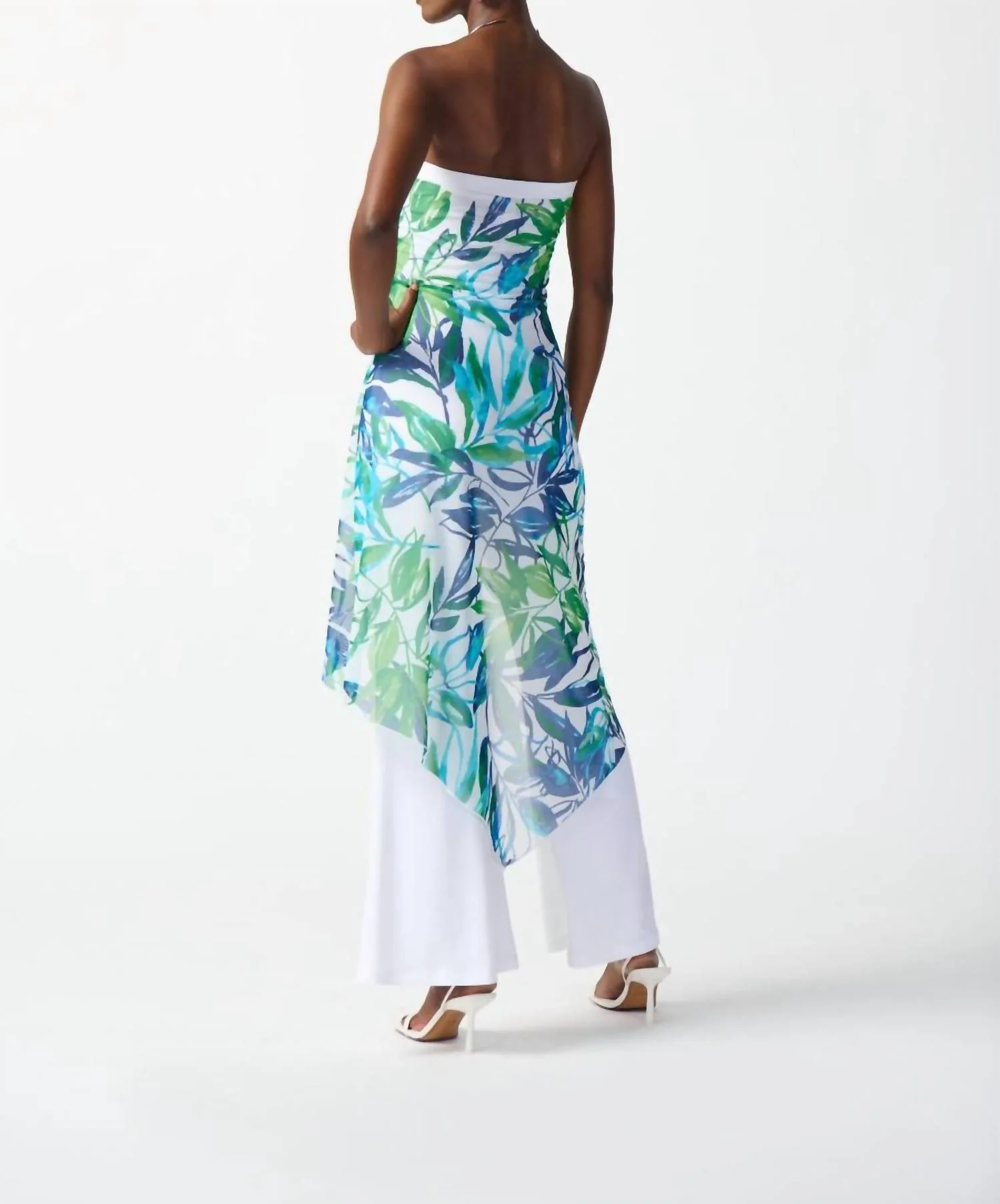 Tropical Print Jumpsuit In Vanilla/multi - Image 2