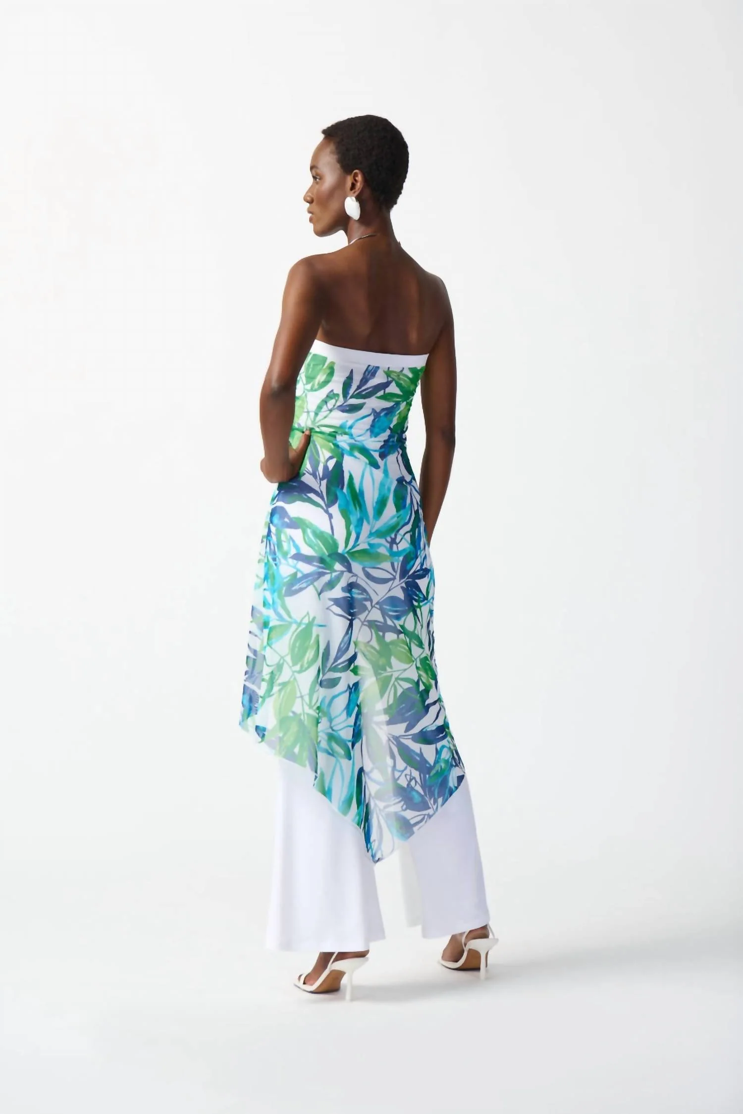 Tropical Print Jumpsuit In Vanilla/multi - Image 3