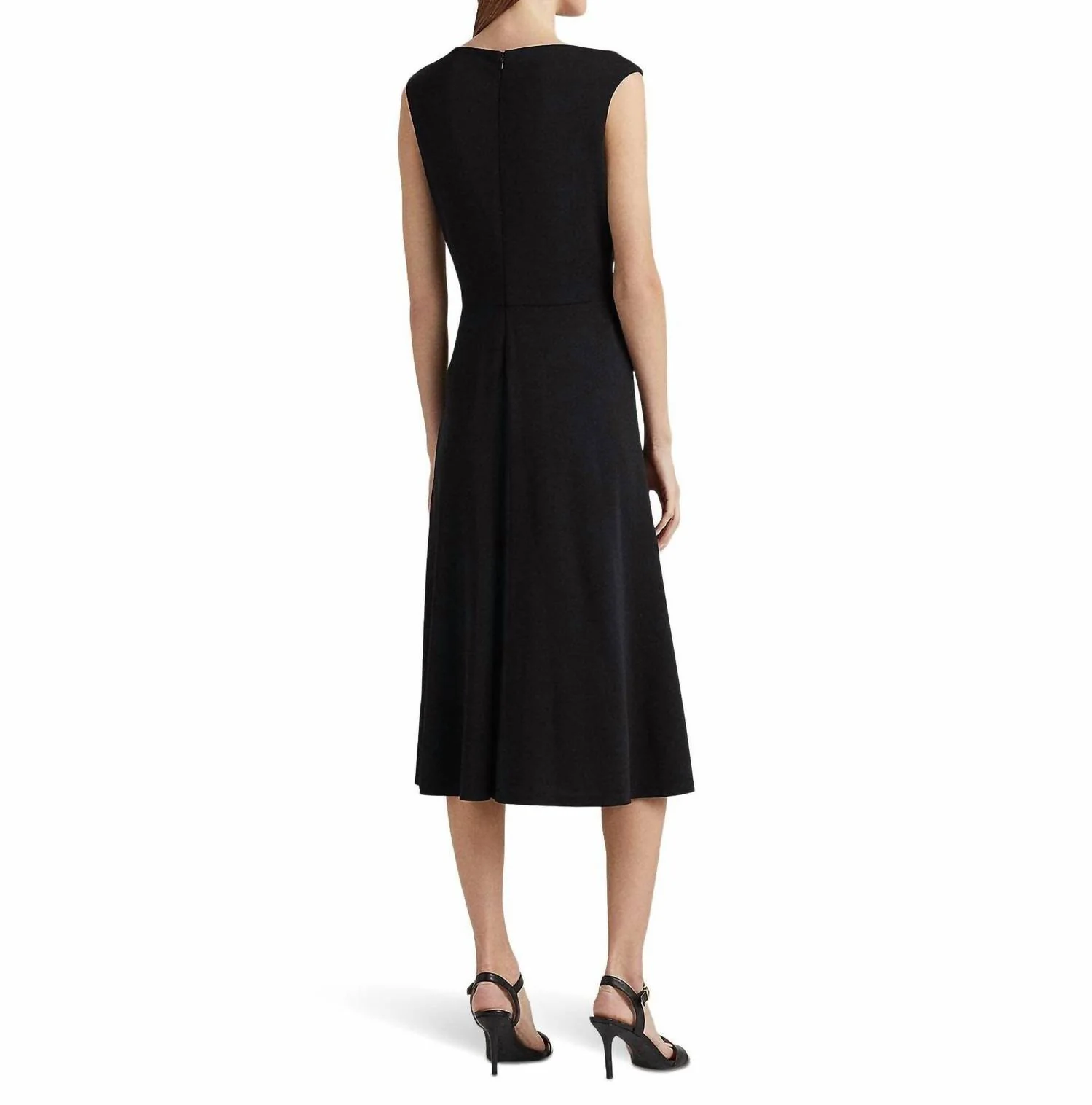 Twist-Front Jersey Dress In Black - Image 3