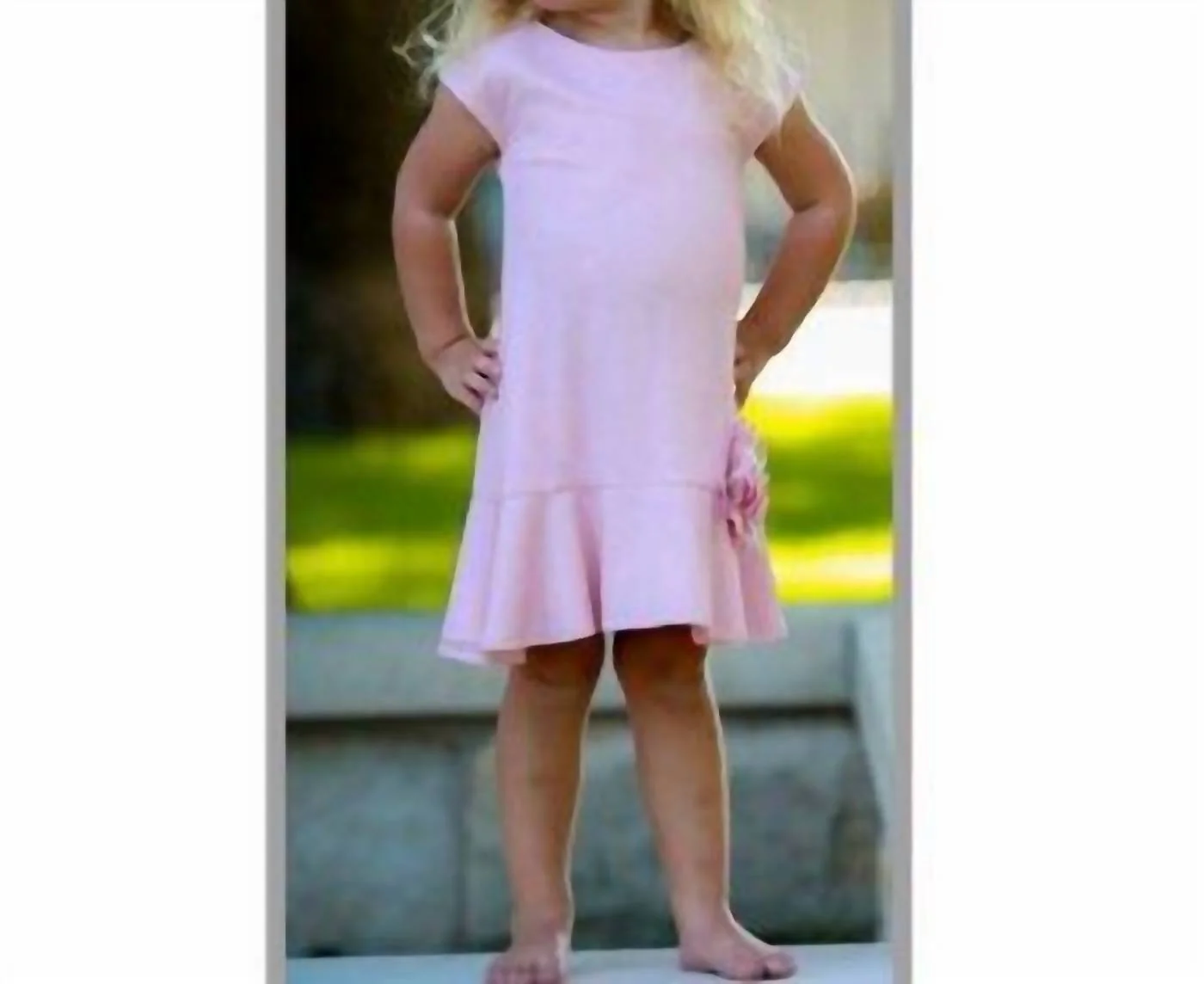 "tyler" Beautiful Pink Dress For Toddlers - Image 2