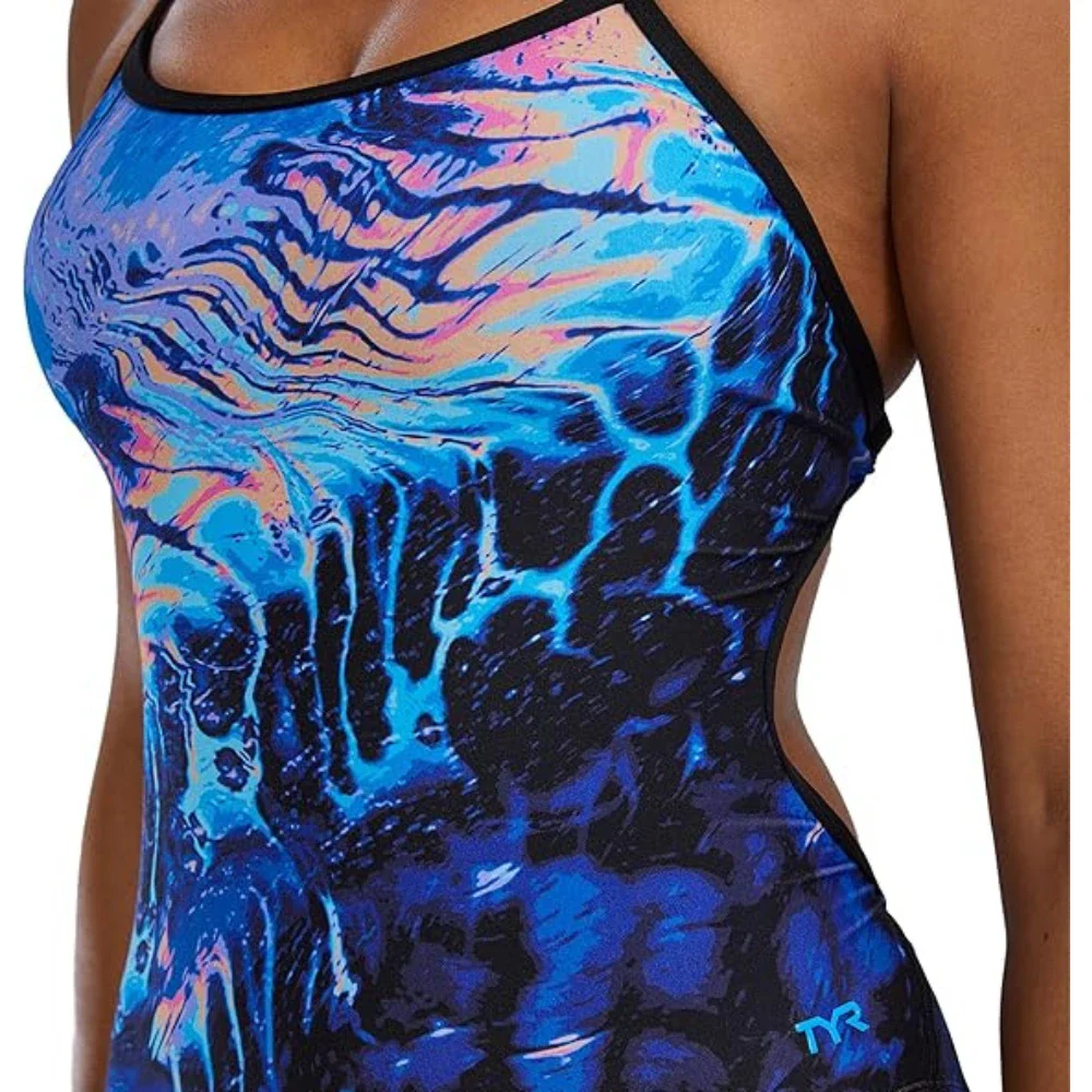 TYR Durafast Elite Swimsuit Women's Ultra Violet Tie Back One Piece DSGL1259 - Image 5