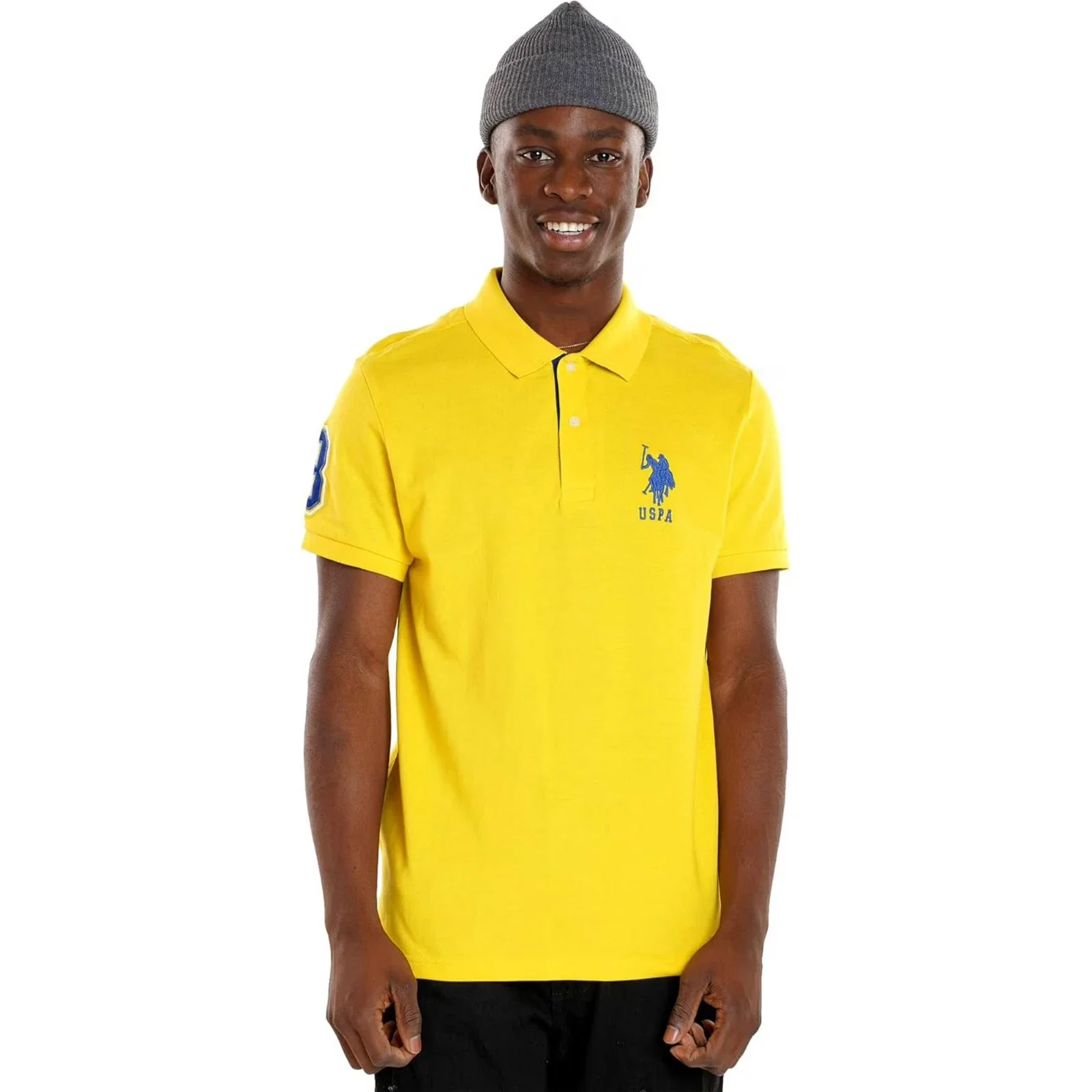 U.S. Polo Assn. Polo Shirt Men's Yellow Slim Fit Short Sleeve Golf JDM2465 - Image 3