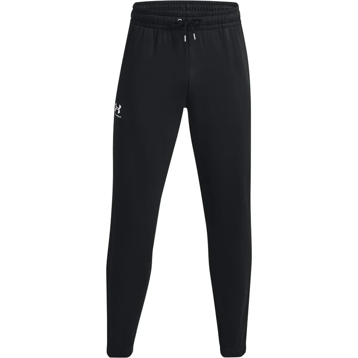 Under Armour Essential Fleece Joggers Men Black Tapered Leg Drawstring DSGL936