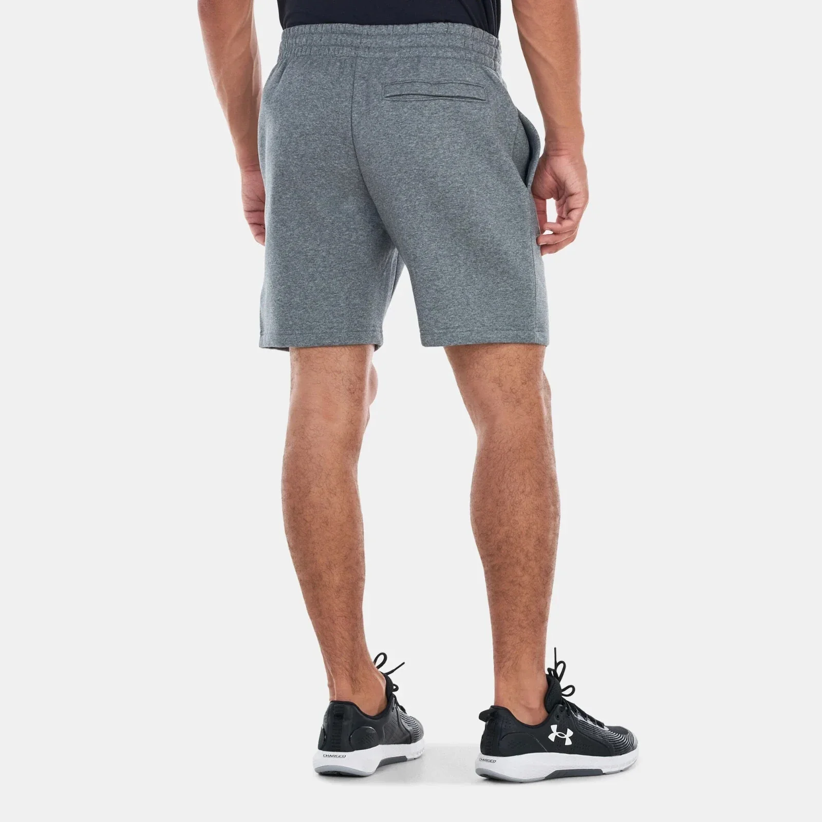 Under Armour Essential Fleece Shorts Men's Gray Drawstring Waist DSGL1088 - Image 5