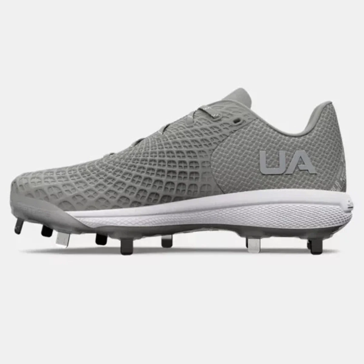 Under Armour Glyde 2 MT 3026601-102 Women's Gray Softball Cleats RHS8217 - Image 3