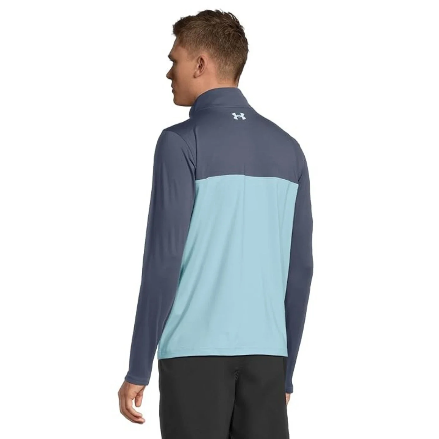 Under Armour Golf Top Men's Downpour Gray Stream 1/4 Zip Long Sleeve GBO2562 - Image 3