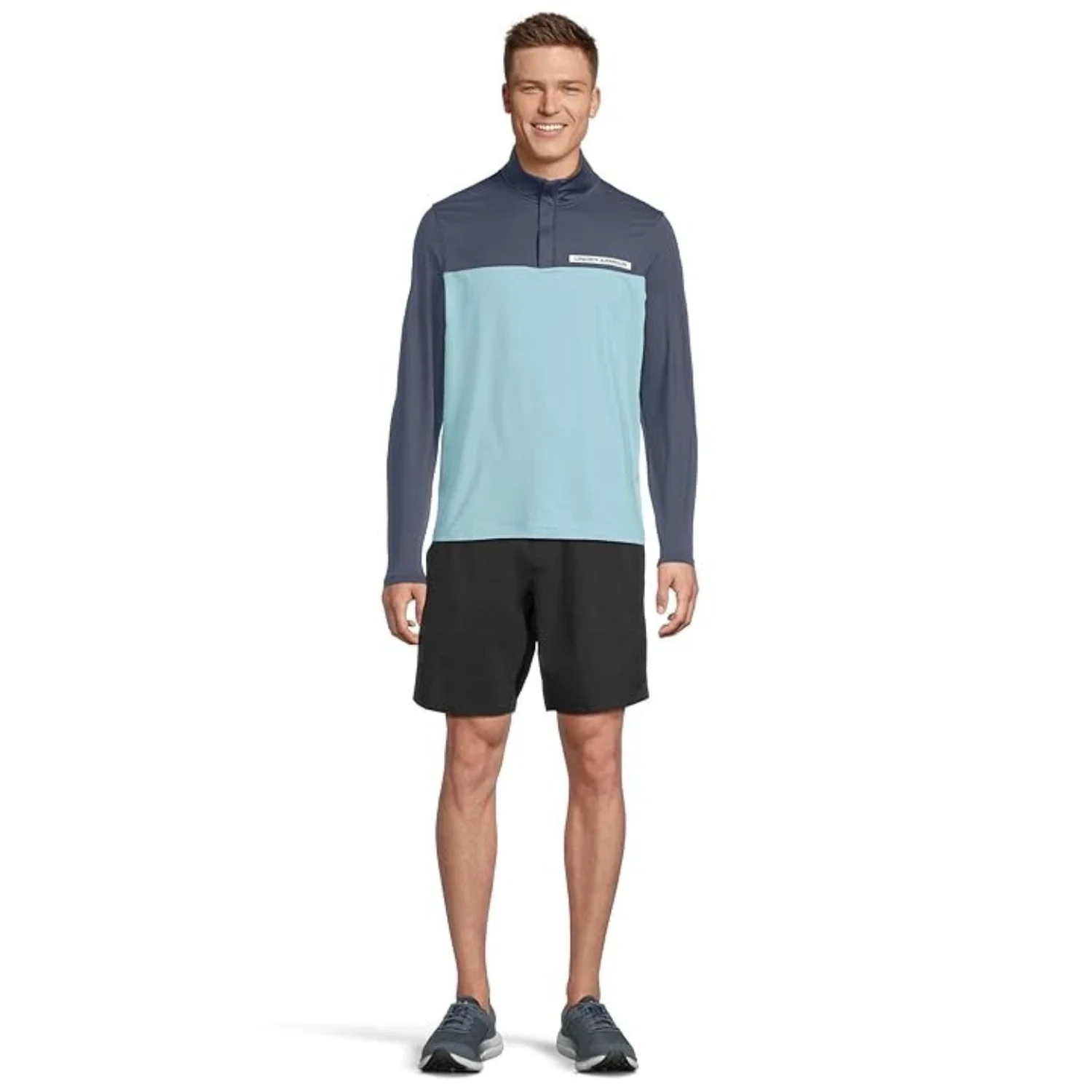 Under Armour Golf Top Men's Downpour Gray Stream 1/4 Zip Long Sleeve GBO2562 - Image 4