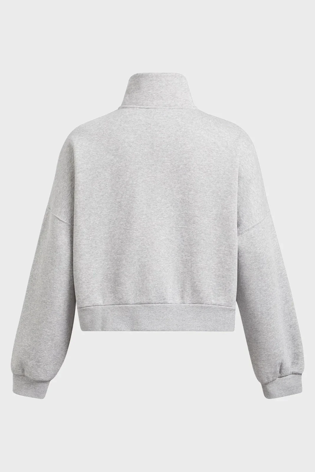 Under Armour Icon Fleece Sweatshirt Women's Gray Oversized 1/2 Zip DSGL227 - Image 5