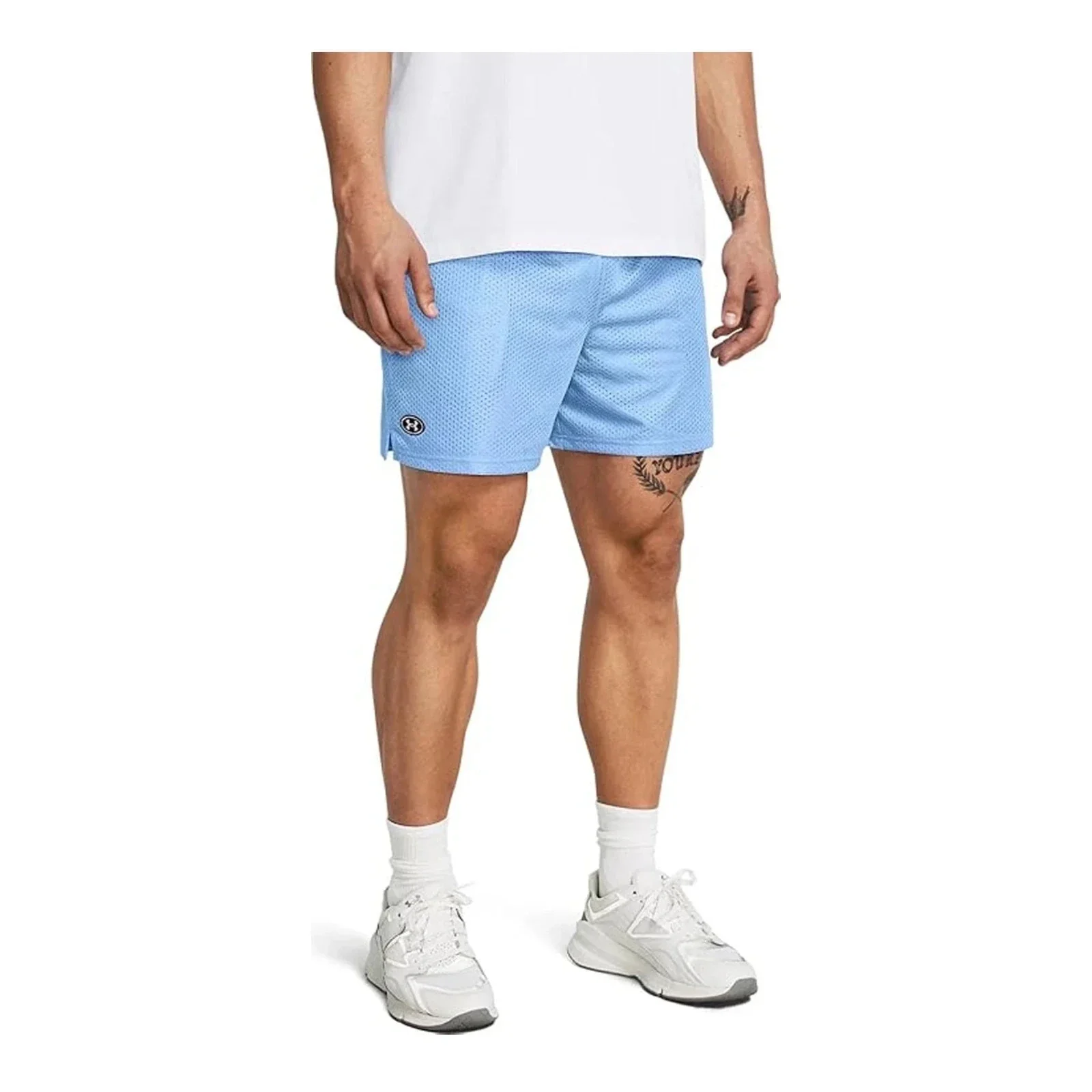 Under Armour Icon Mesh Shorts Men's Blue Drawstring Waist Training DSGL141 - Image 5