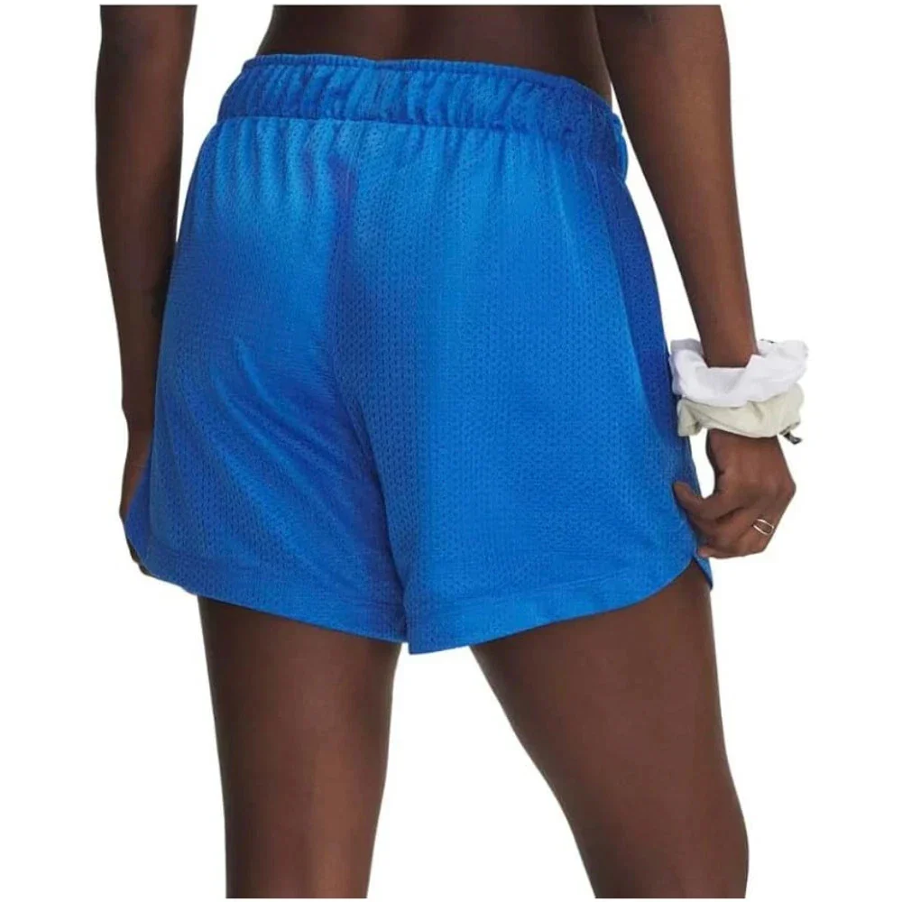 Under Armour Icon Mesh Shorts Women's Blue Drawstring Waist Active DSGL531 - Image 4