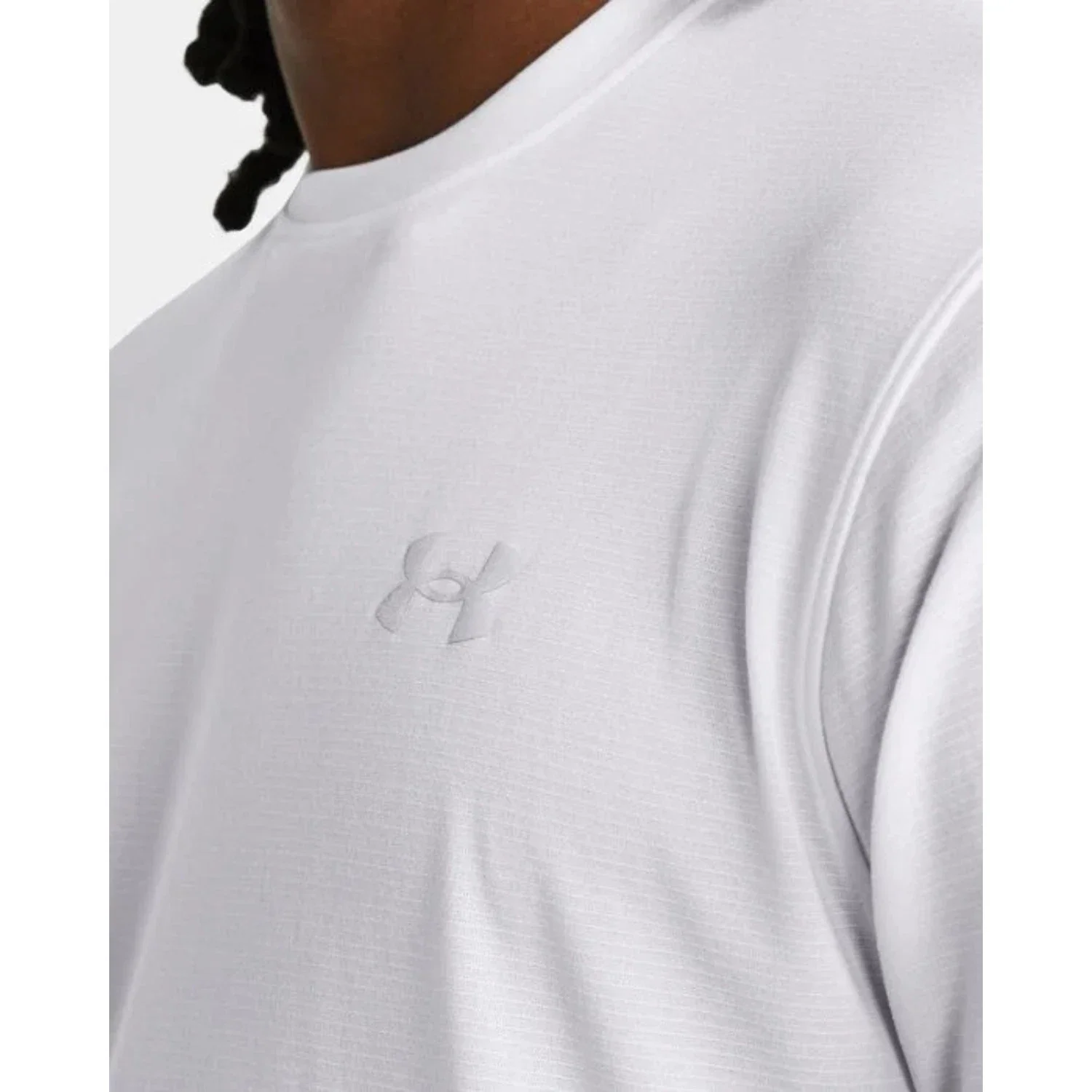 Under Armour Launch T-Shirt Men's White Short Sleeve Activewear GBO22 - Image 3